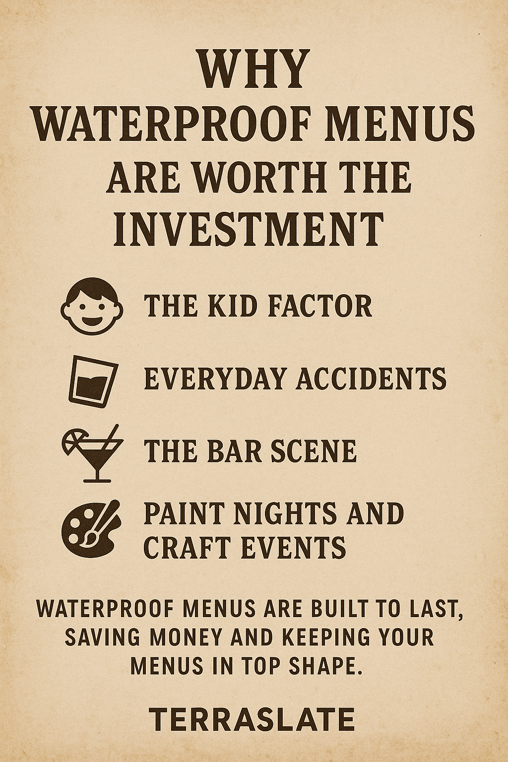 Say Goodbye to Damaged Menus