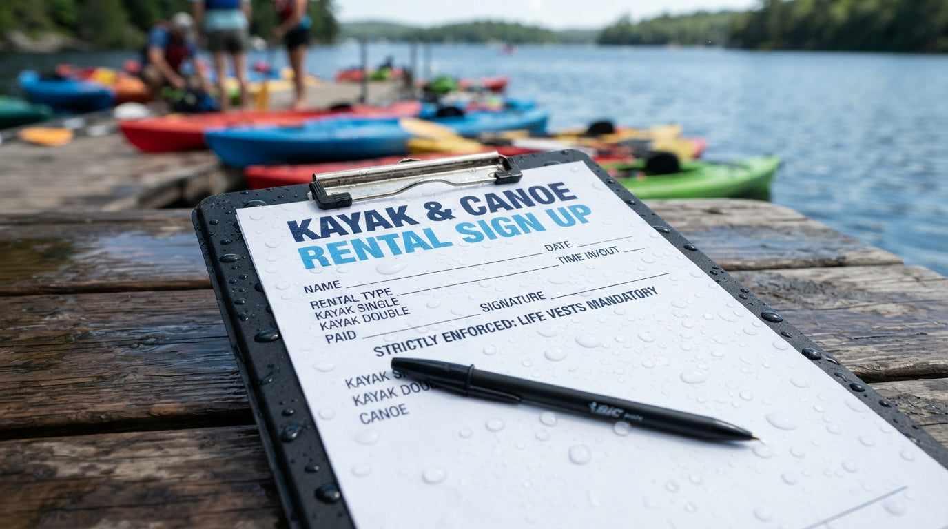 Waterproof Paper for Kayak and Canoe Rental Forms: Built for Mud, Water, and Sun