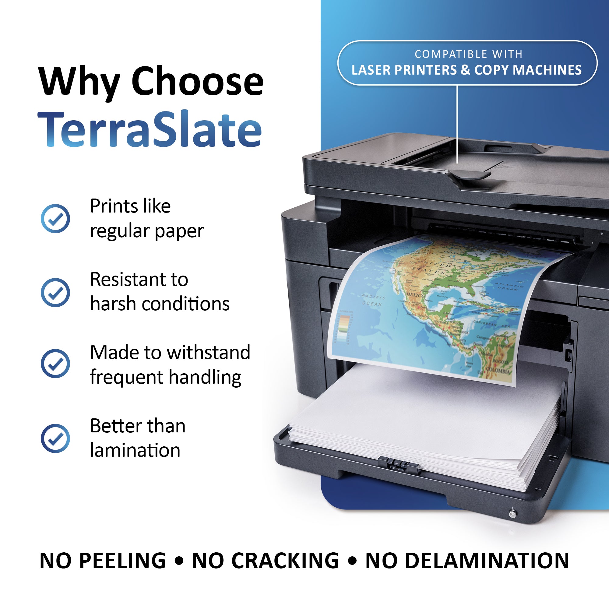 5 Mil Waterproof Copy Paper 8.5" x 11" Letter Size