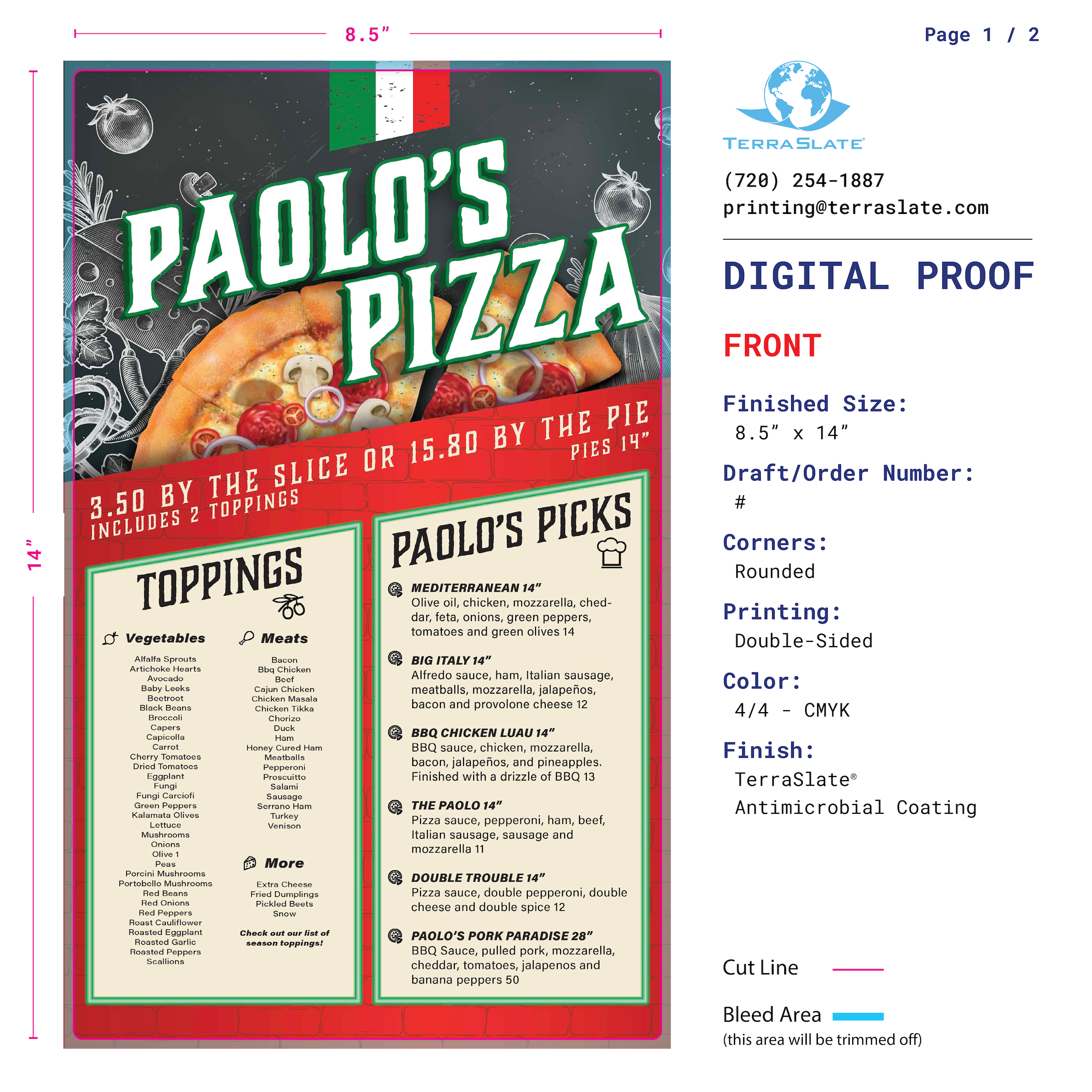 Digital Proof, Photo Proof, and Physical Proof by Mail - Free Overnight Shipping Included