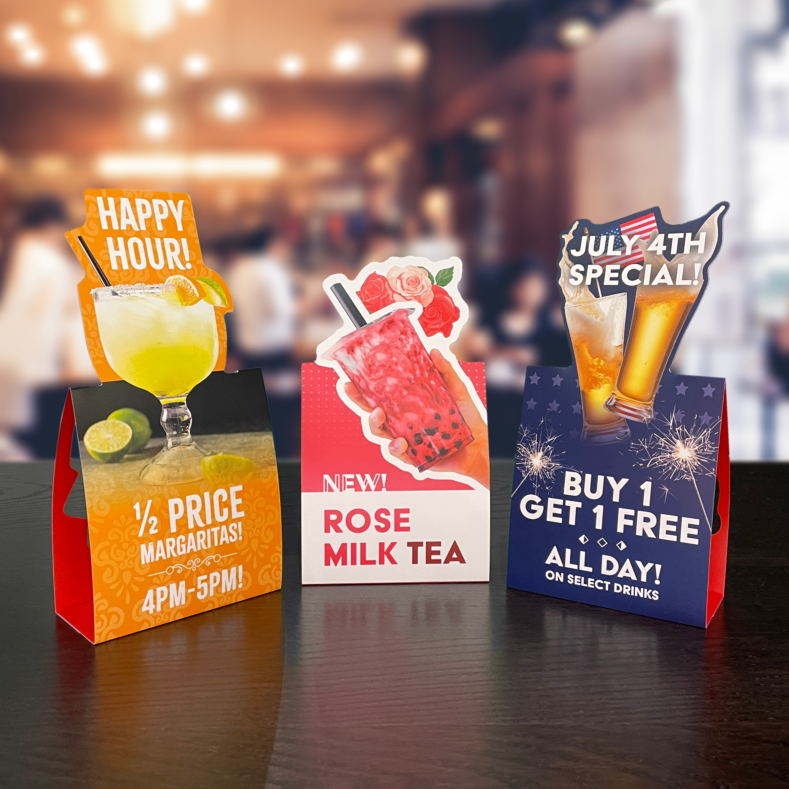 Pop-up Table Tent Die-Cut Menu Template - TerraSlate Inc.