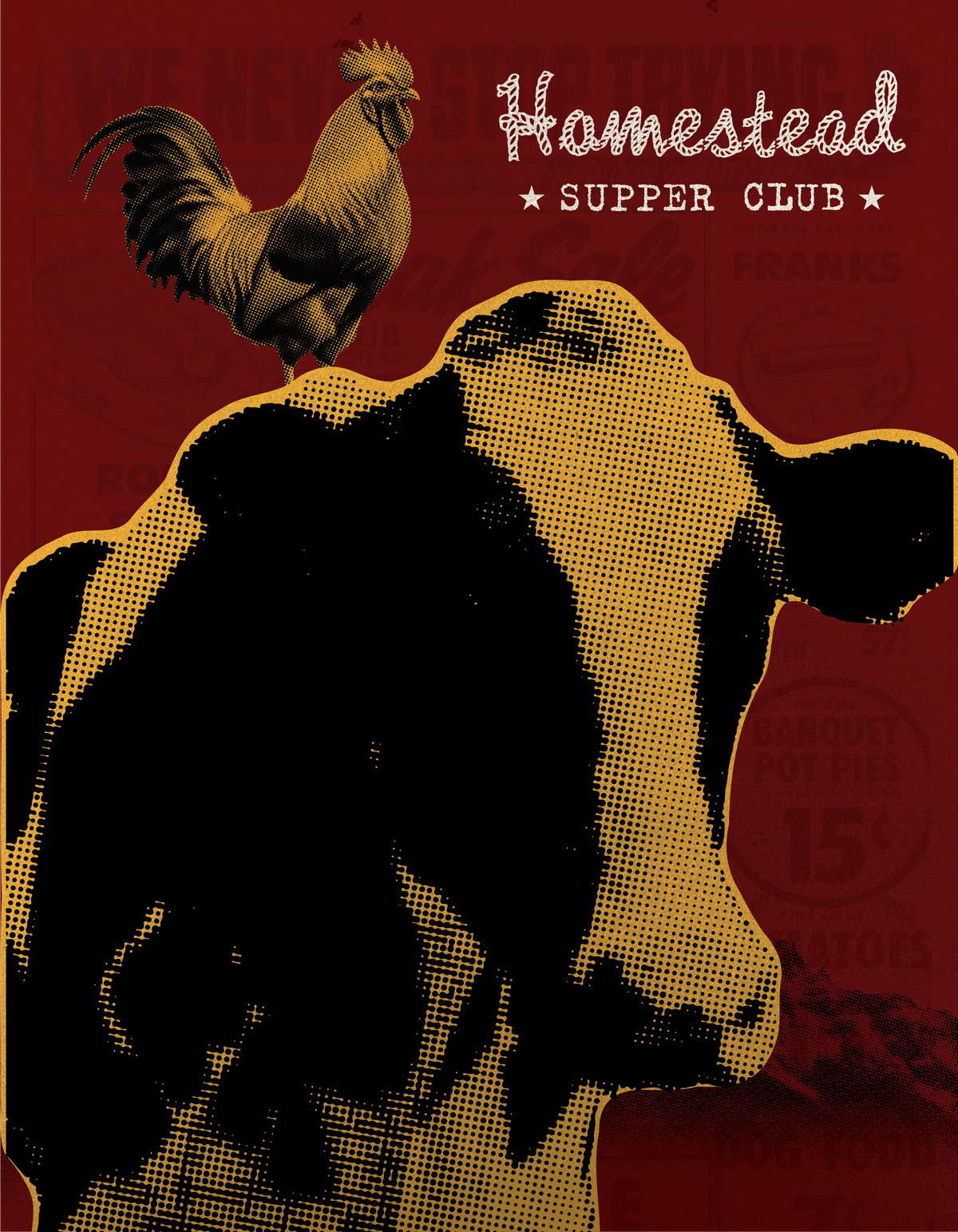 Upscale Western Steakhouse Menu Template - 8.5" x 11"