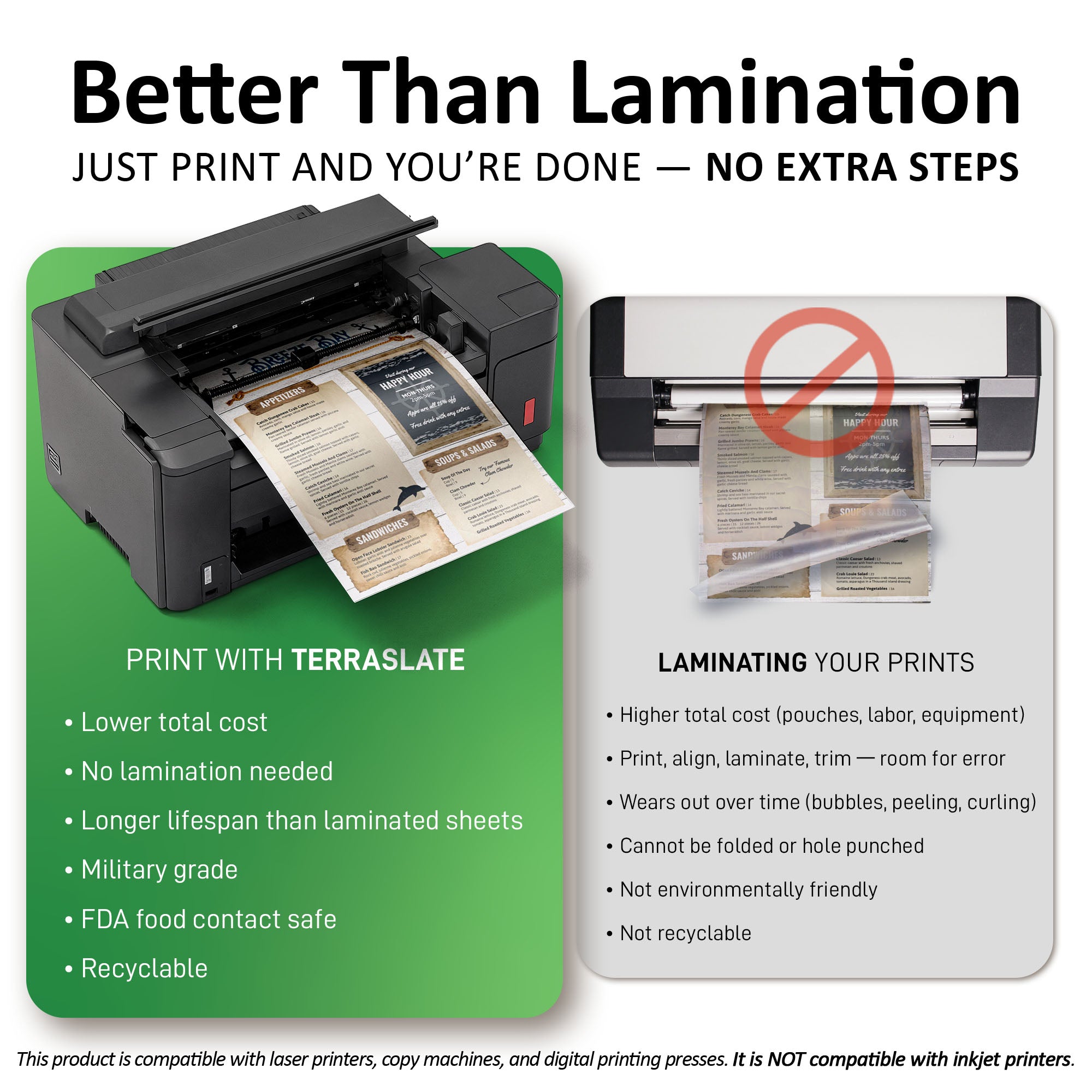 10 Mil Waterproof Copy Paper 8.5" x 11" Letter Size