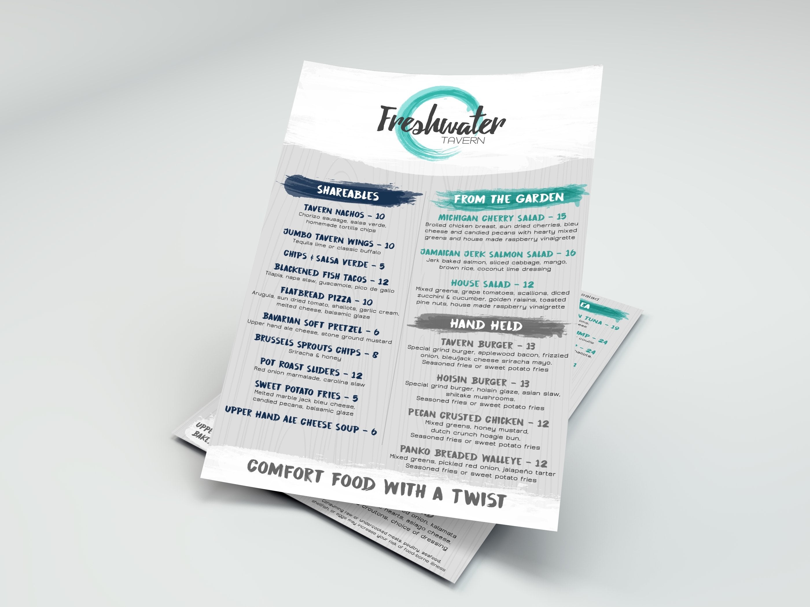 Pack d'échantillons de menus imperméables