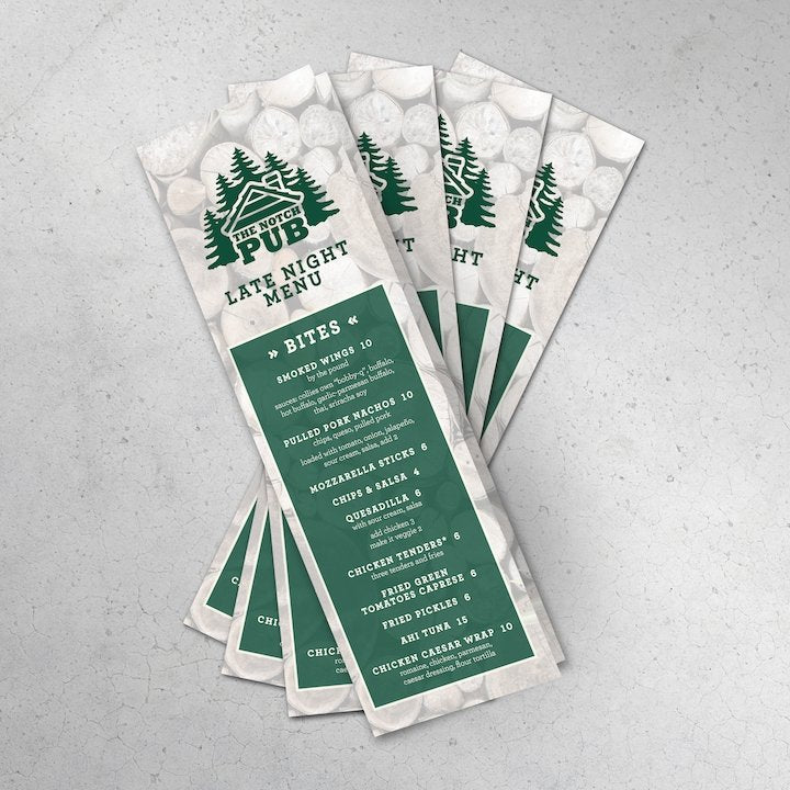 11" x 17" Bi-Fold Waterproof Menus - TerraSlate Inc.