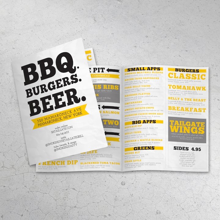 11" x 17" Bi-Fold Waterproof Menus - TerraSlate Inc.