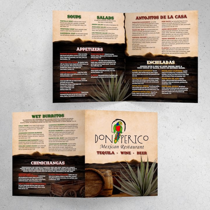11" x 17" Bi-Fold Waterproof Menus - TerraSlate Inc.