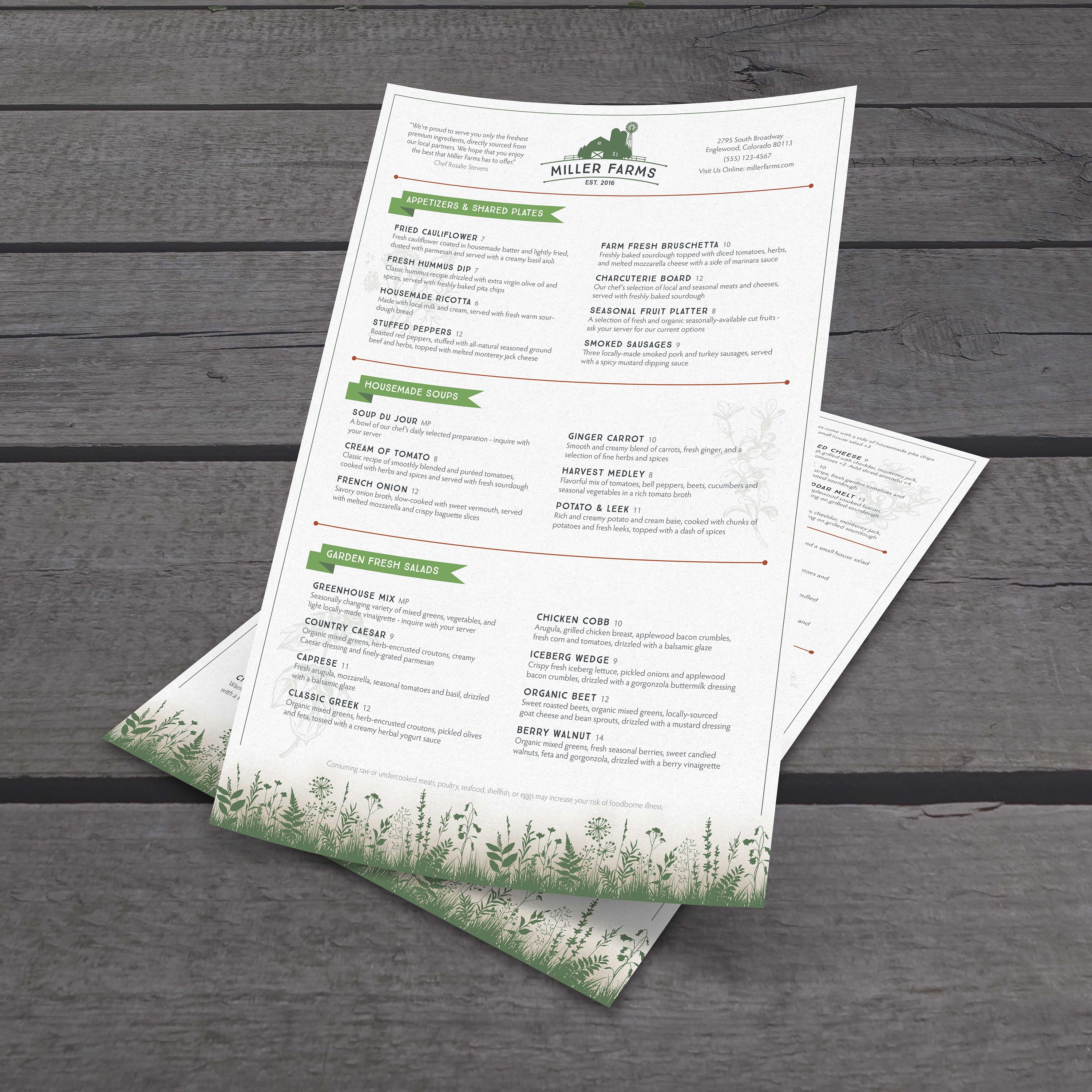 Farm to Table Template 11" x 17" - TerraSlate Inc.