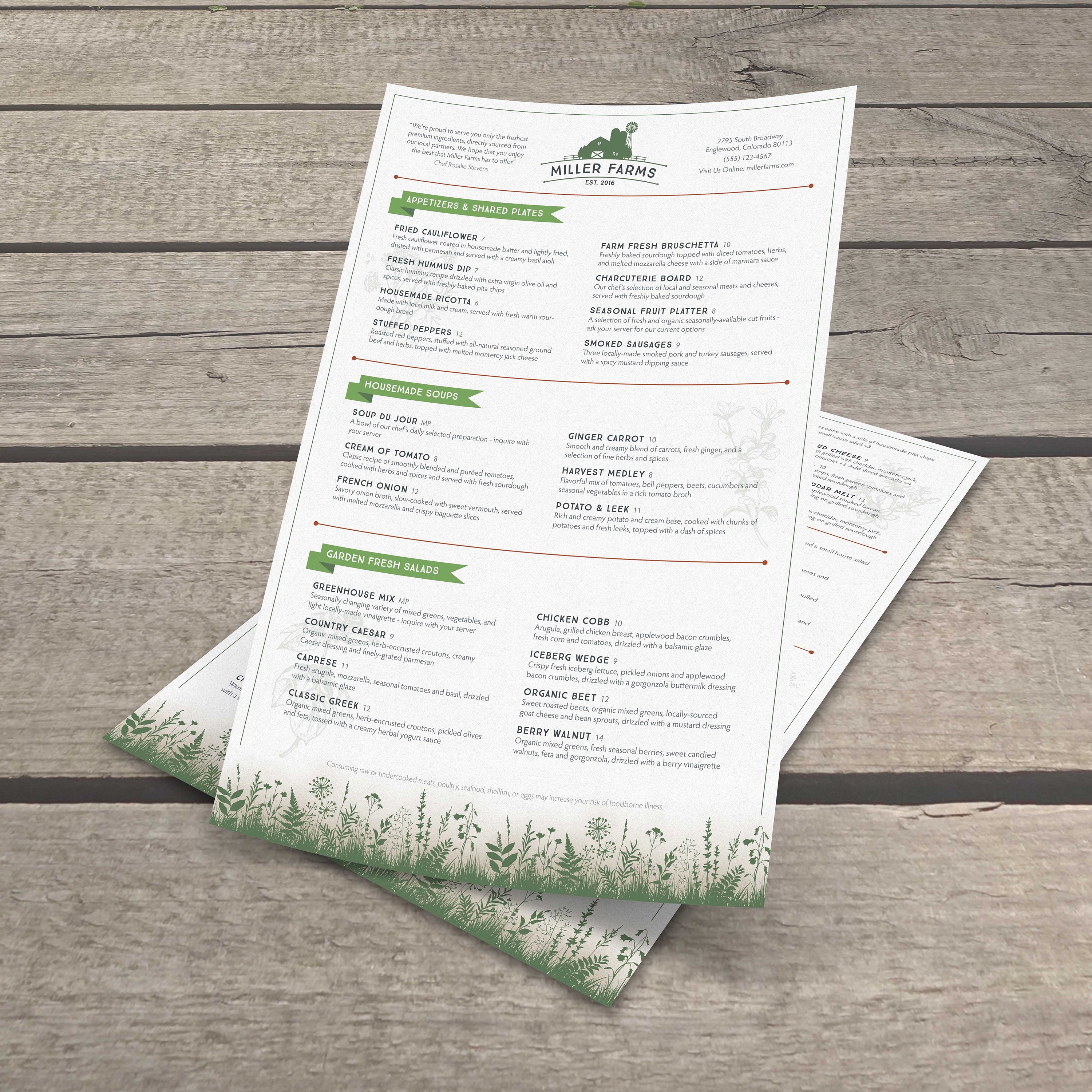 Farm to Table Template 11" x 17" - TerraSlate Inc.