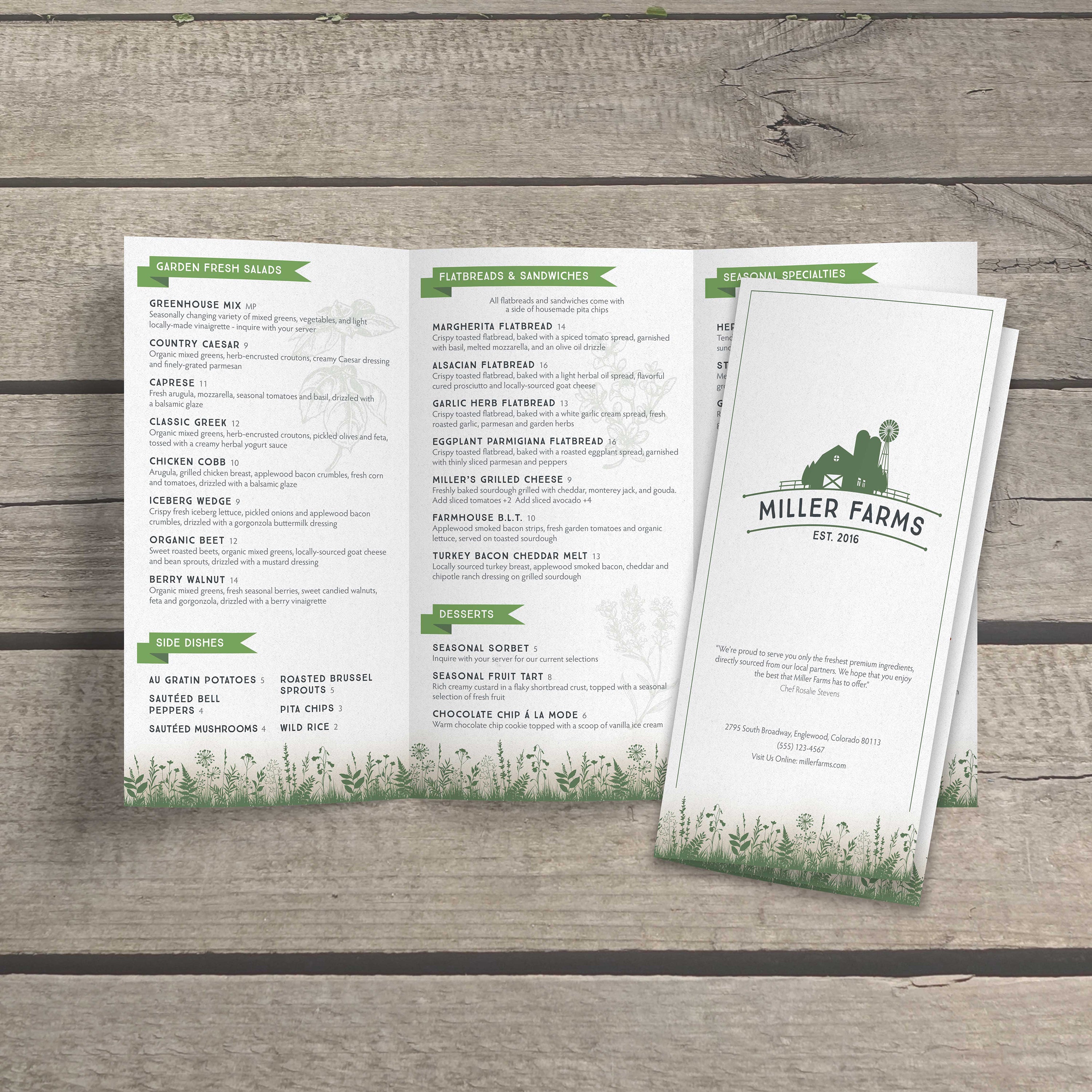 Farm to Table Template 11" x 17" Trifold - TerraSlate Inc.