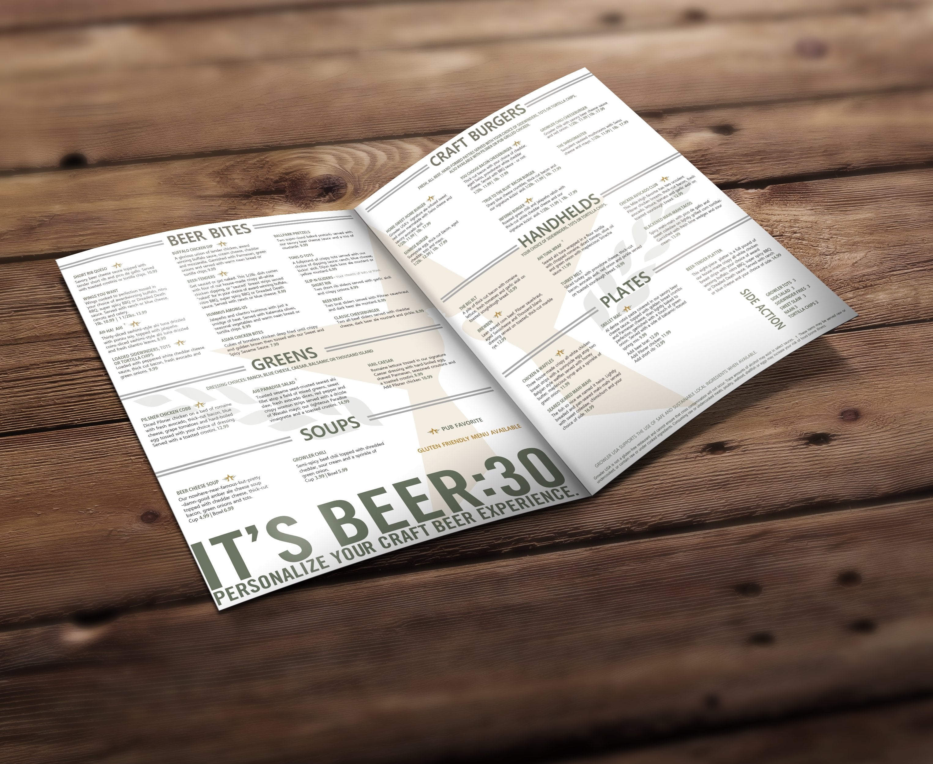 13" x 19" Bi-Fold Waterproof Menus - TerraSlate Inc.