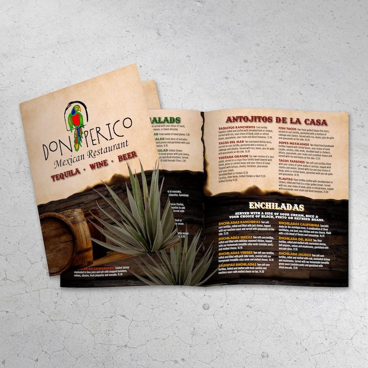 12" x 18" Bi-Fold Waterproof Menus - TerraSlate Inc.