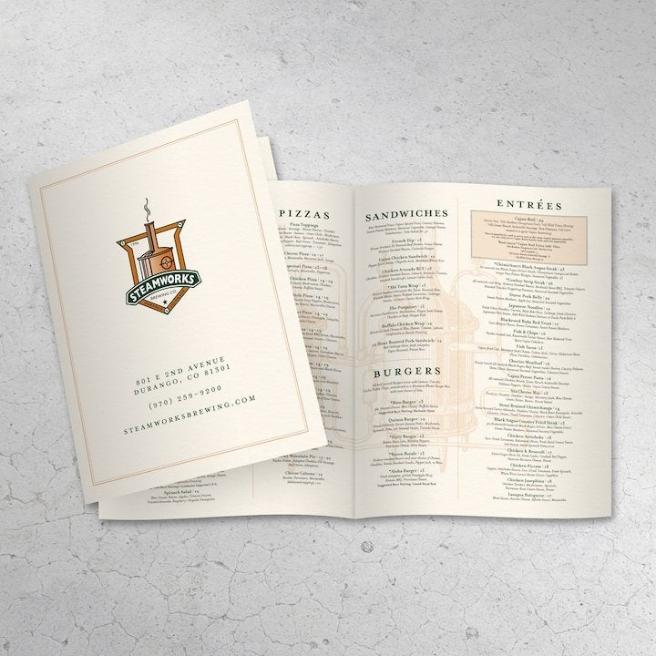 13" x 19" Bi-Fold Waterproof Menus - TerraSlate Inc.