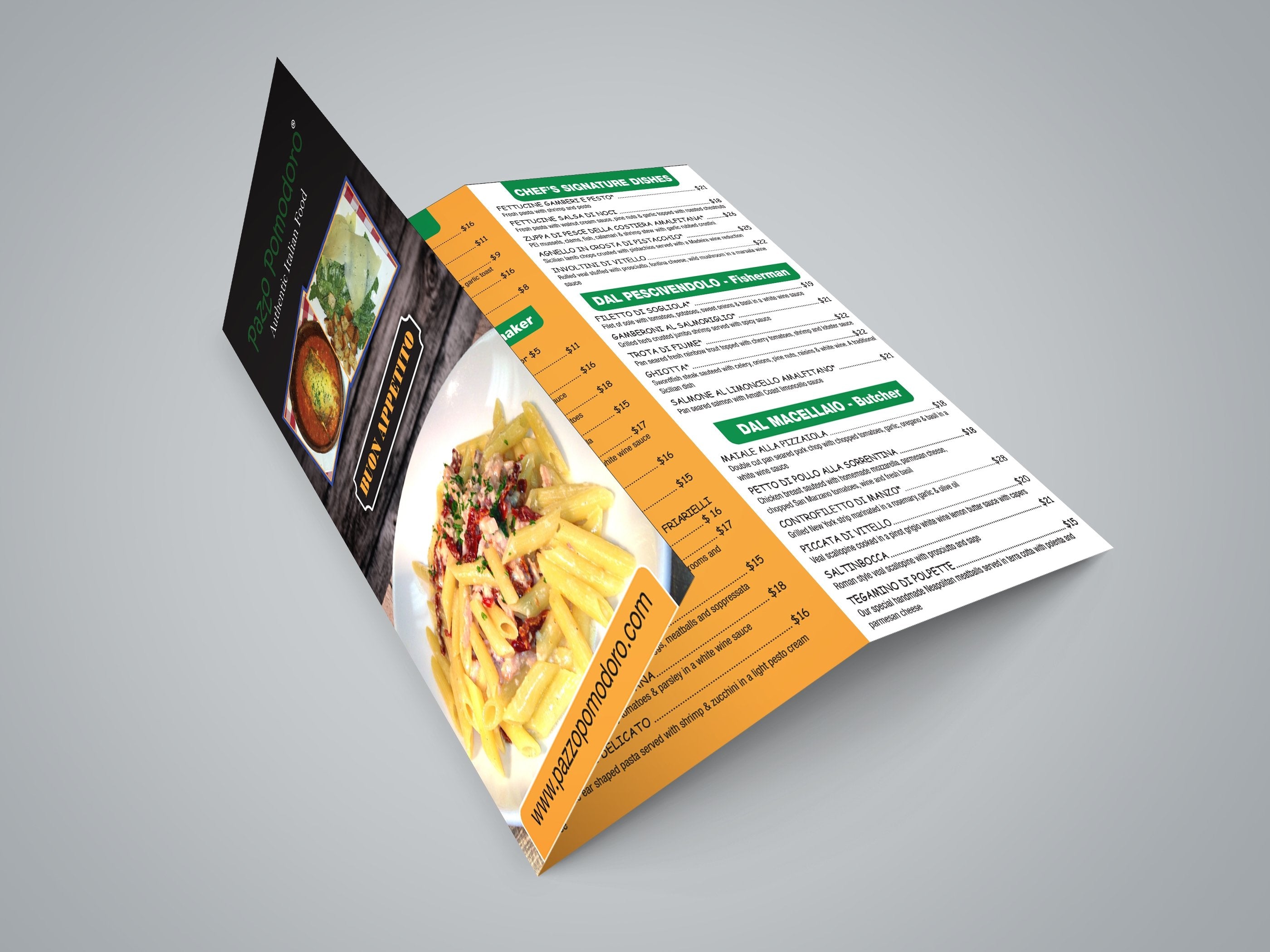 13" x 19" Tri-Fold Waterproof Menus - TerraSlate Inc.