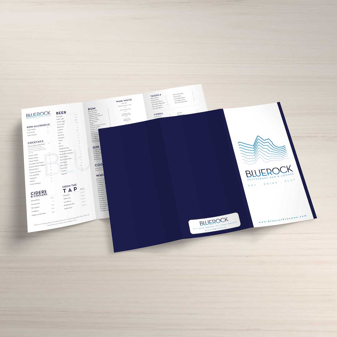 12" x 18" Tri-Fold Waterproof Menus - TerraSlate Inc.