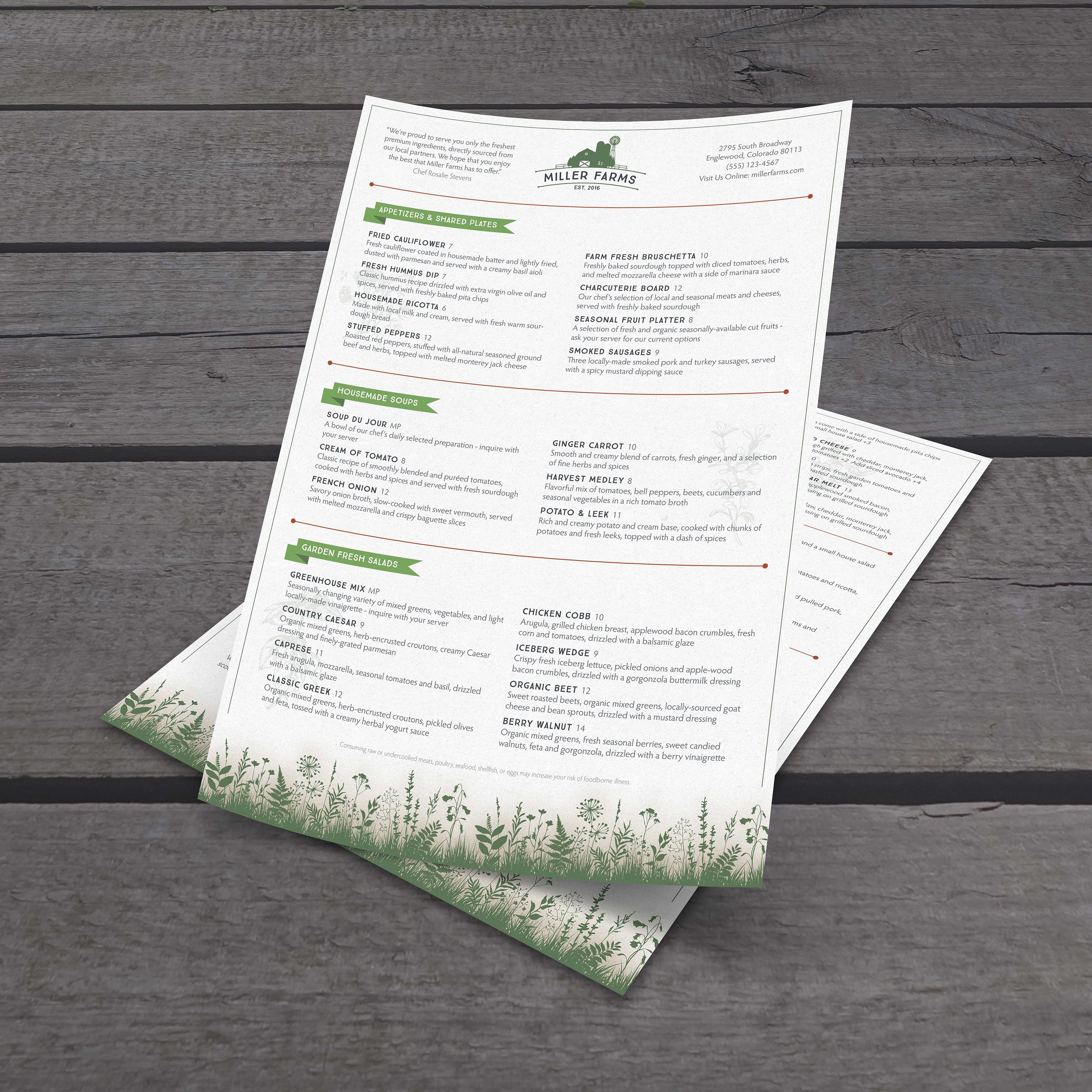 Farm to Table Template 13" x 19" - TerraSlate Inc.