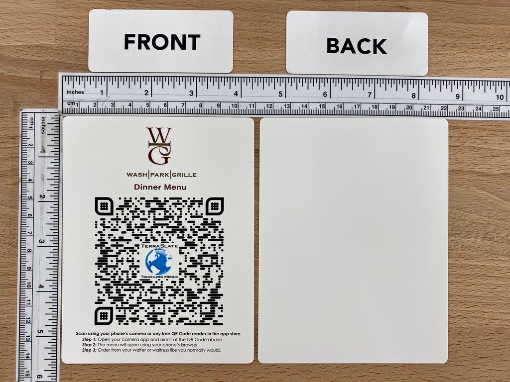 TerraSlate Touchless QR Menu Samples - TerraSlate Inc.
