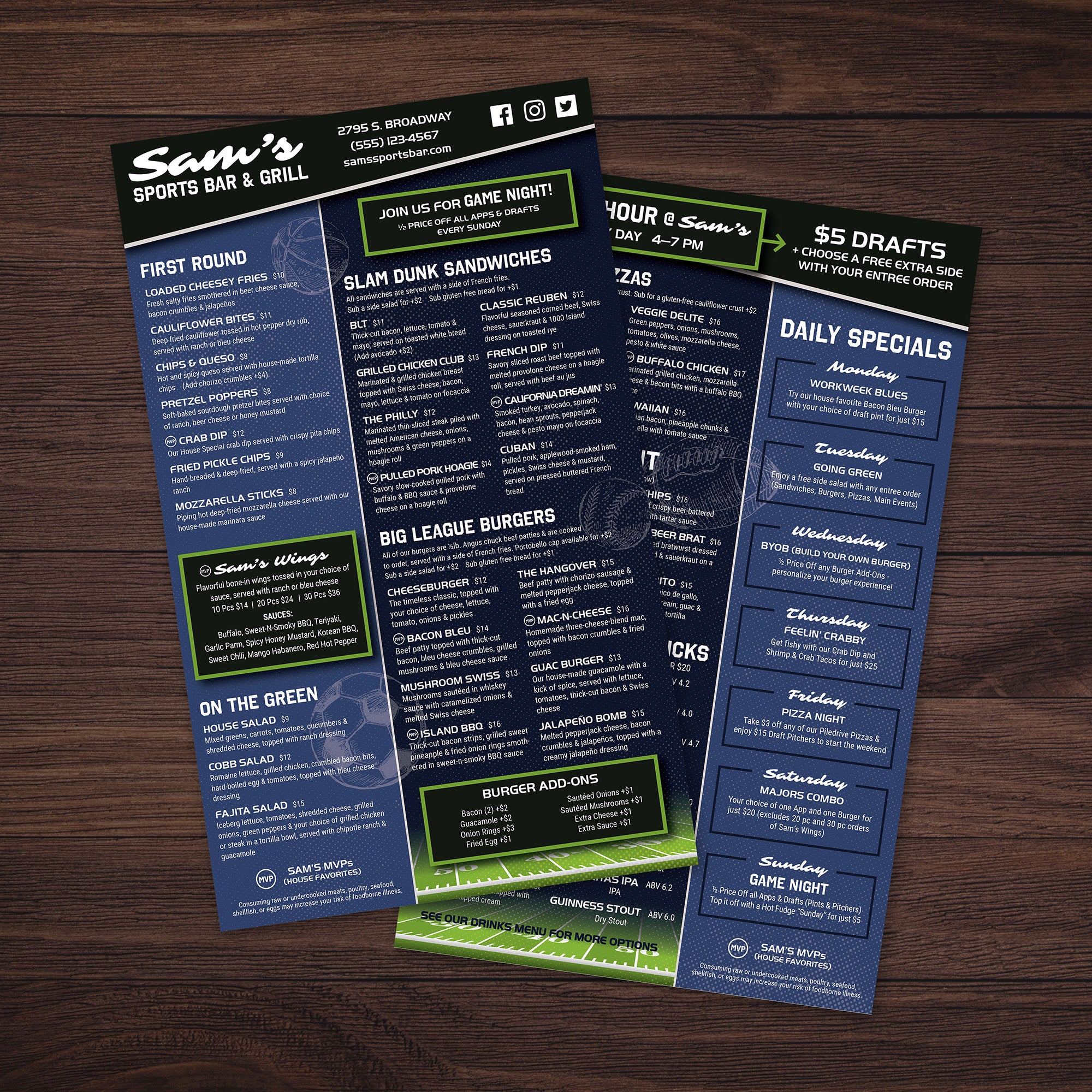 Sports Bar Template 8.5" x 14" - TerraSlate Inc.