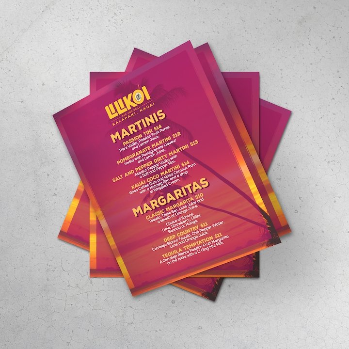 8.5" x 11" Bi-Fold Waterproof Menus - TerraSlate Inc.