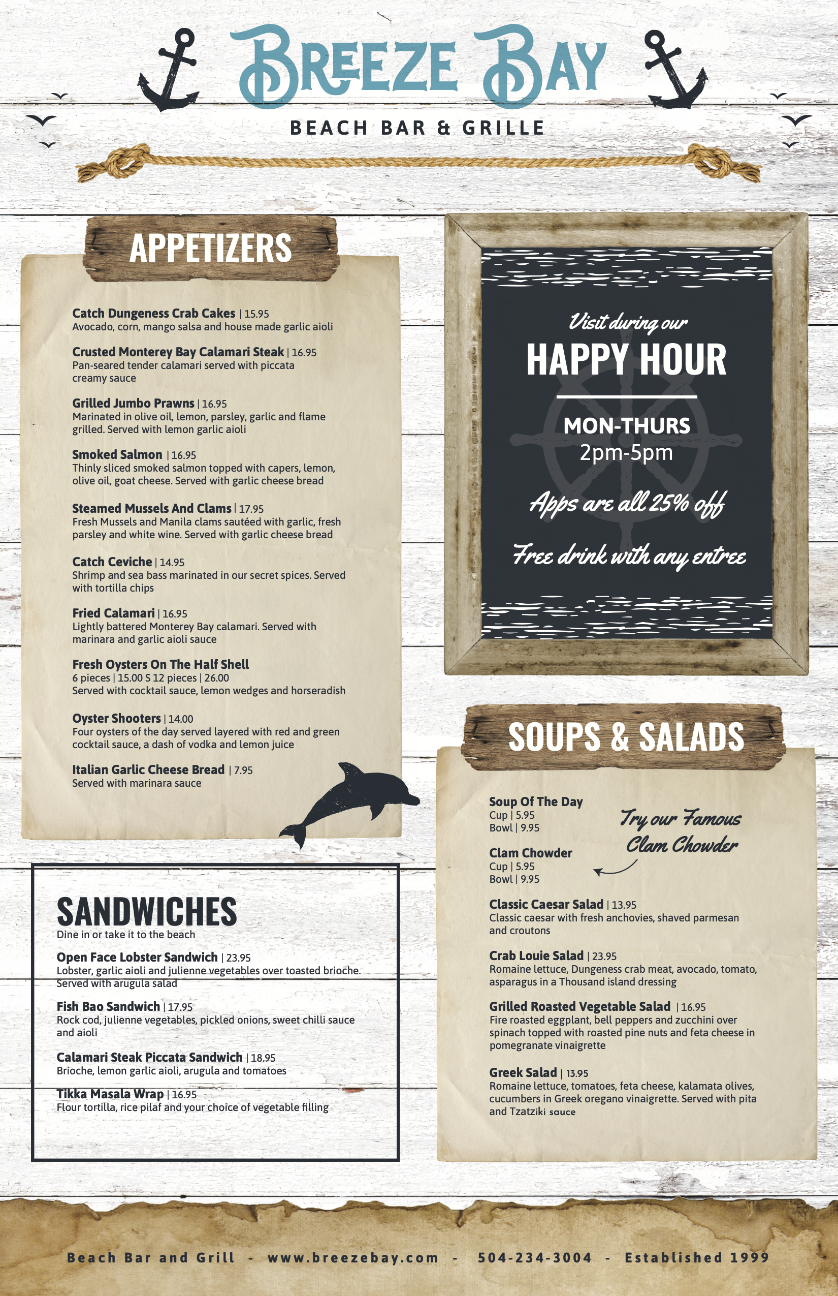 Menu Design - TerraSlate Inc.