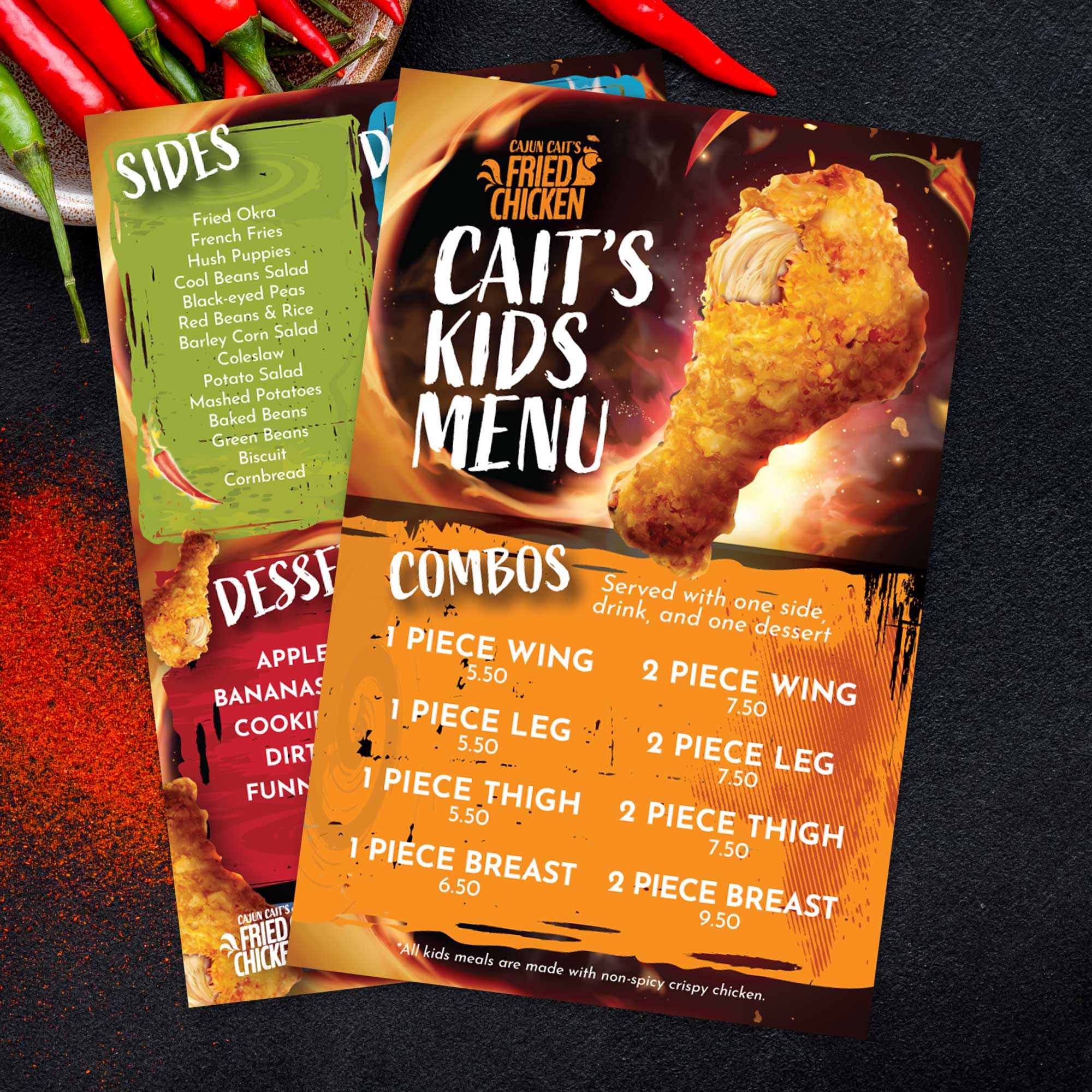 Fried Chicken Template 5.5" x 8.5" - TerraSlate Inc.