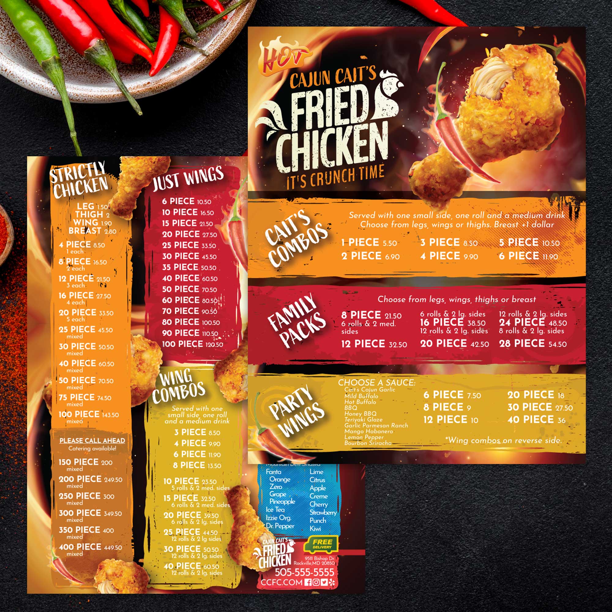 Fried Chicken Template 8.5" x 11" - TerraSlate Inc.