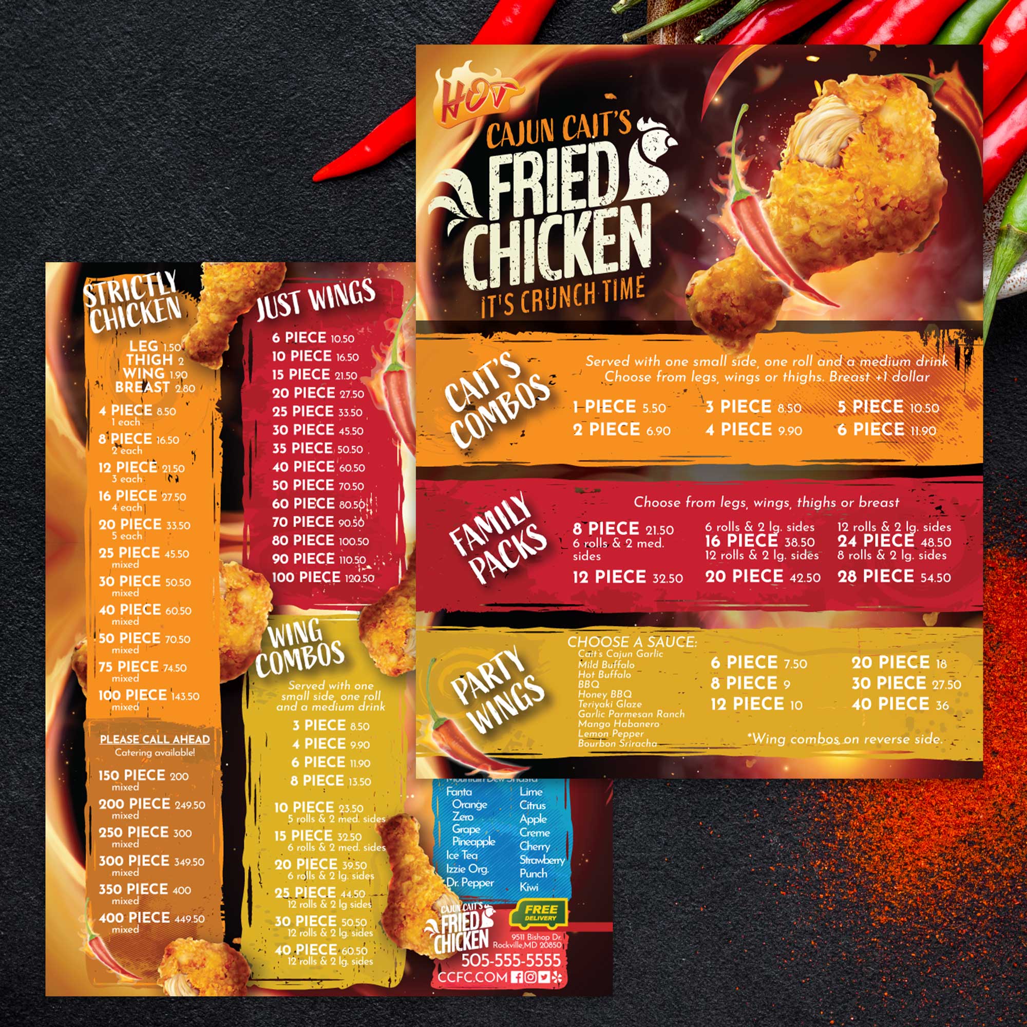 Fried Chicken Template 8.5" x 11" - TerraSlate Inc.