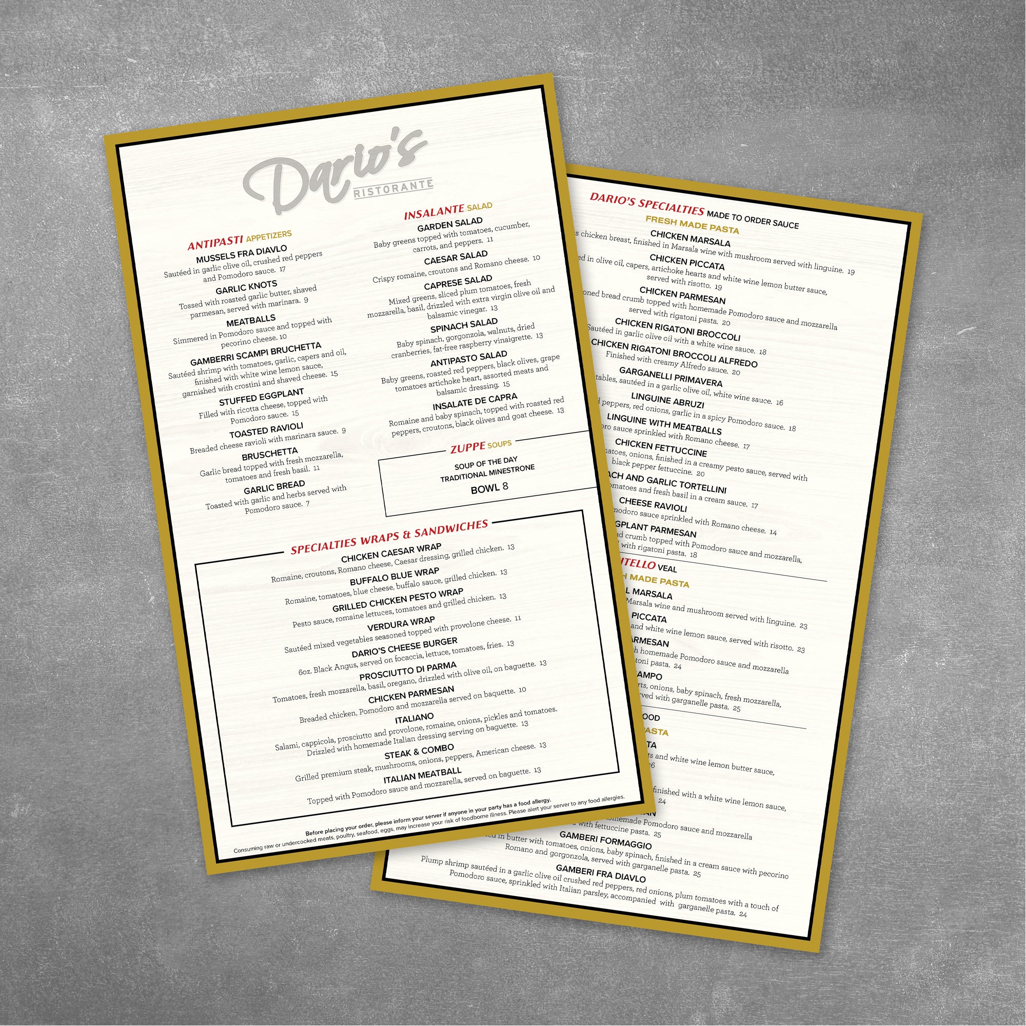 Menu Design - TerraSlate Inc.