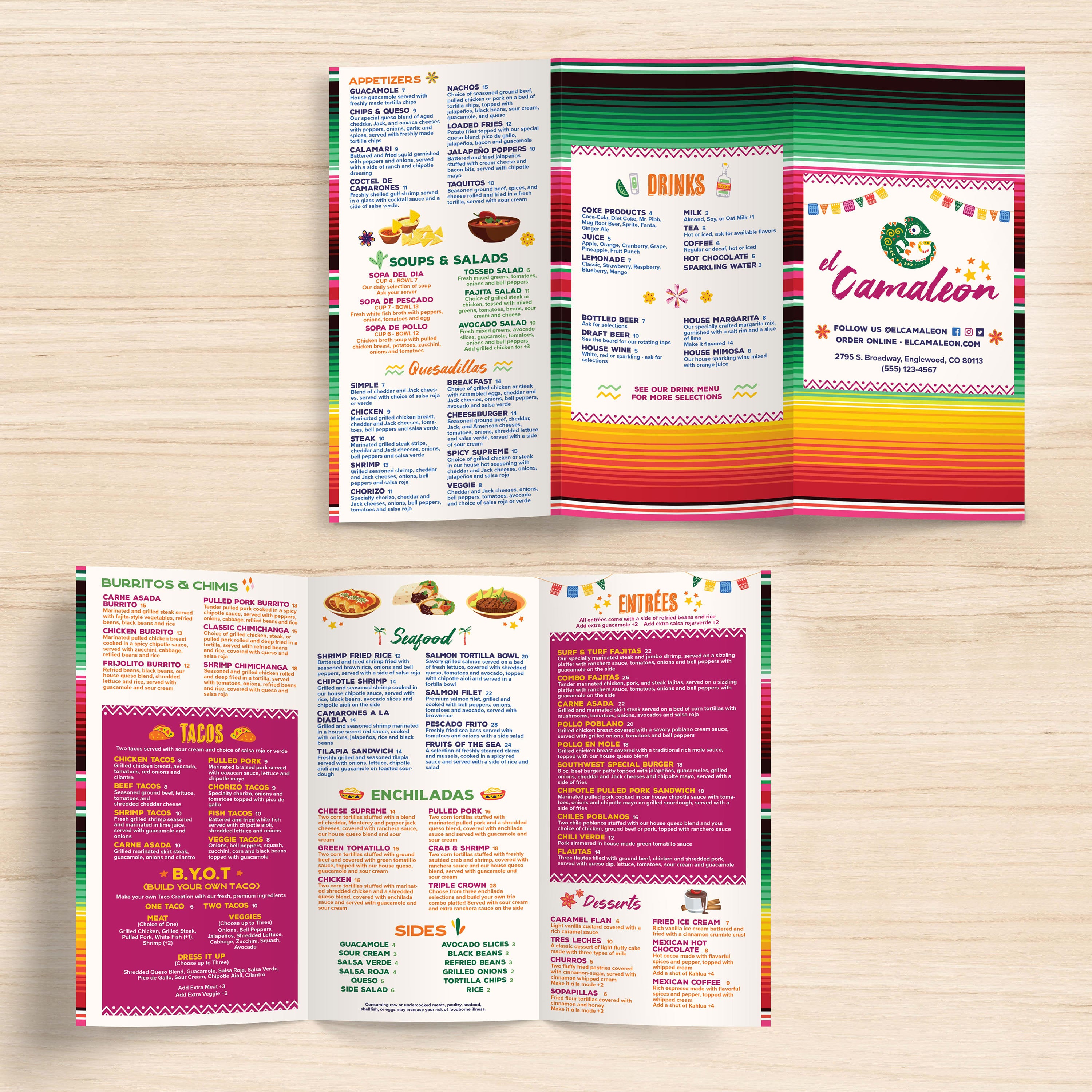 El Camaleon Template 11" x 17" Trifold - TerraSlate Inc.