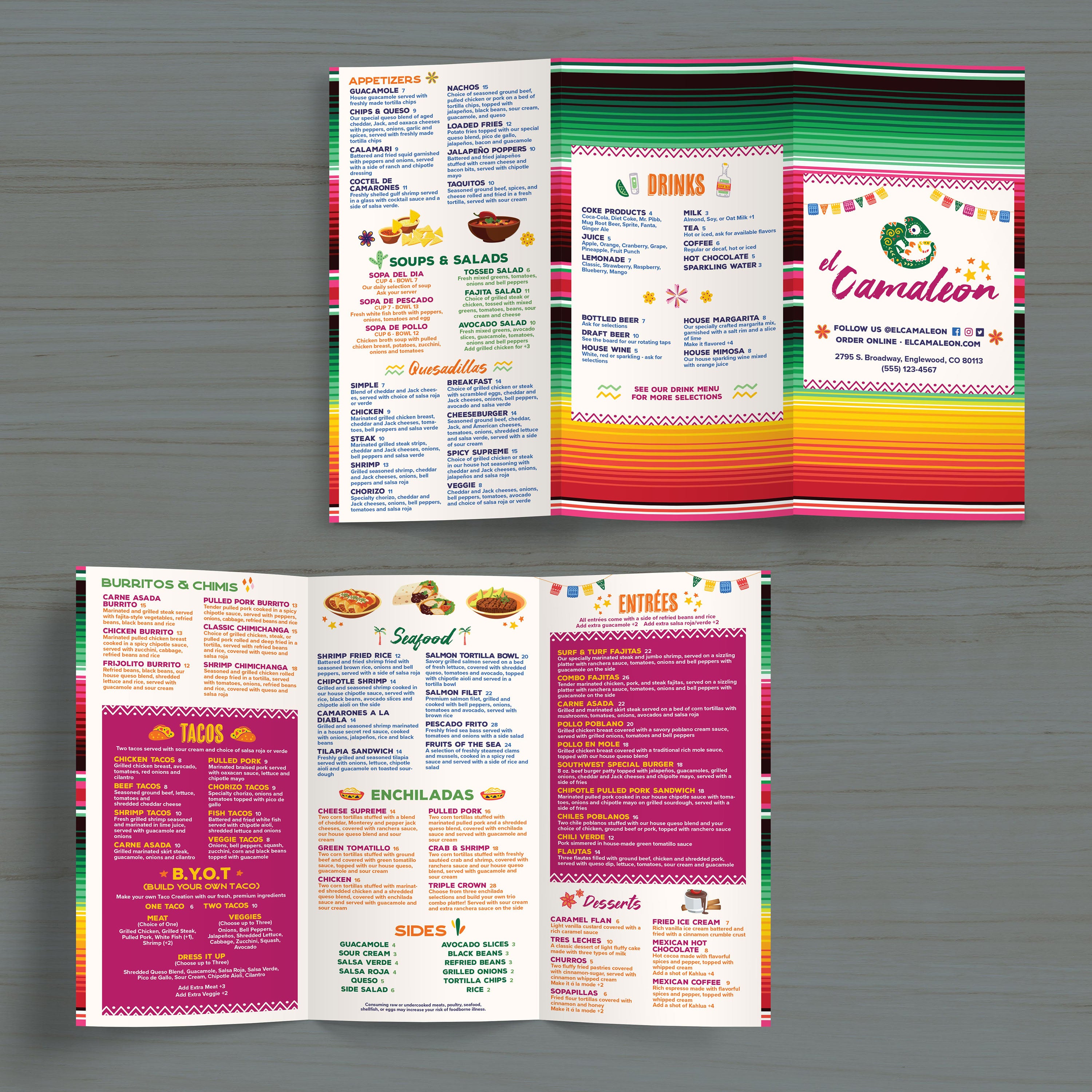 El Camaleon Template 11" x 17" Trifold - TerraSlate Inc.