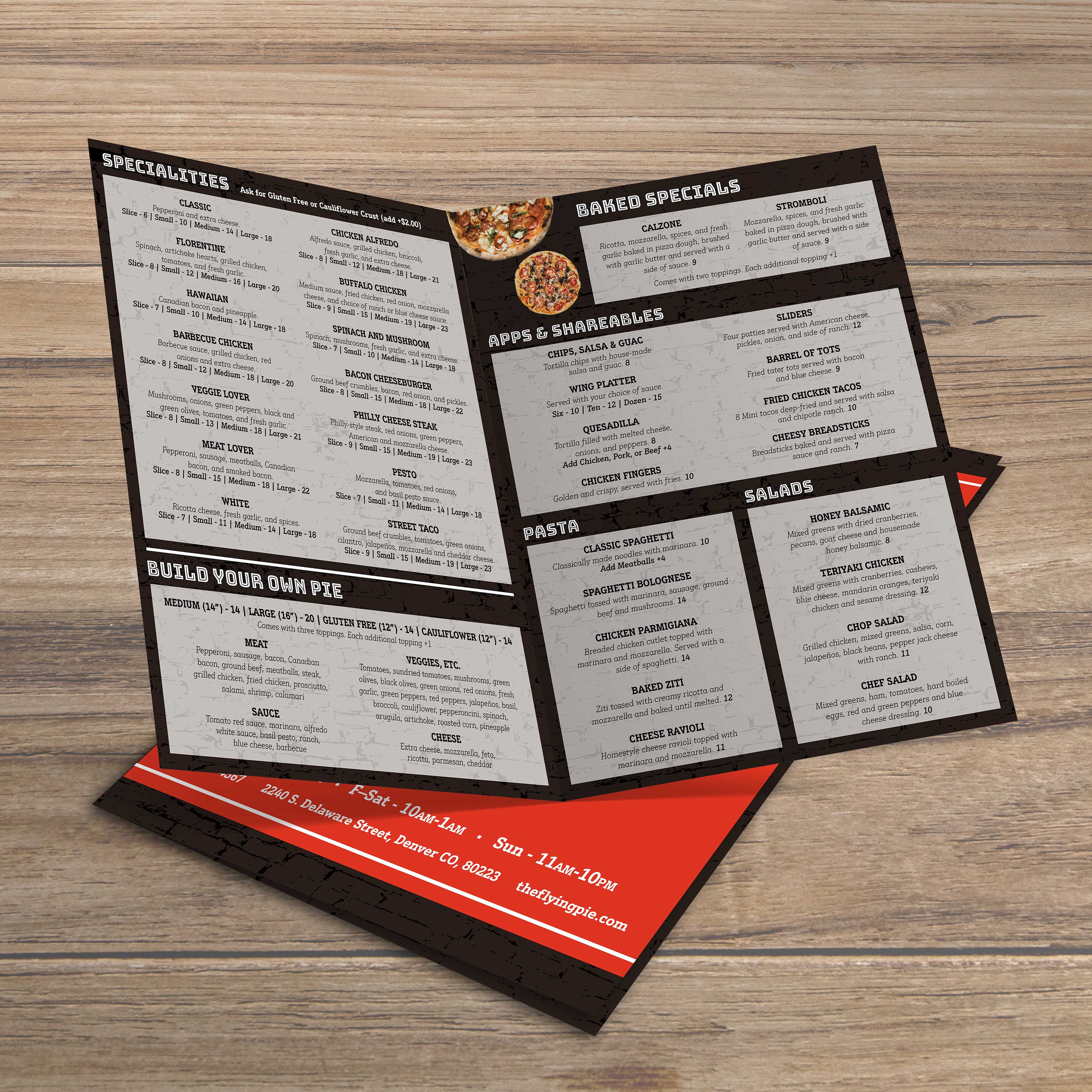 The Flying Pie Template 11" x 17" Bifold - TerraSlate Inc.