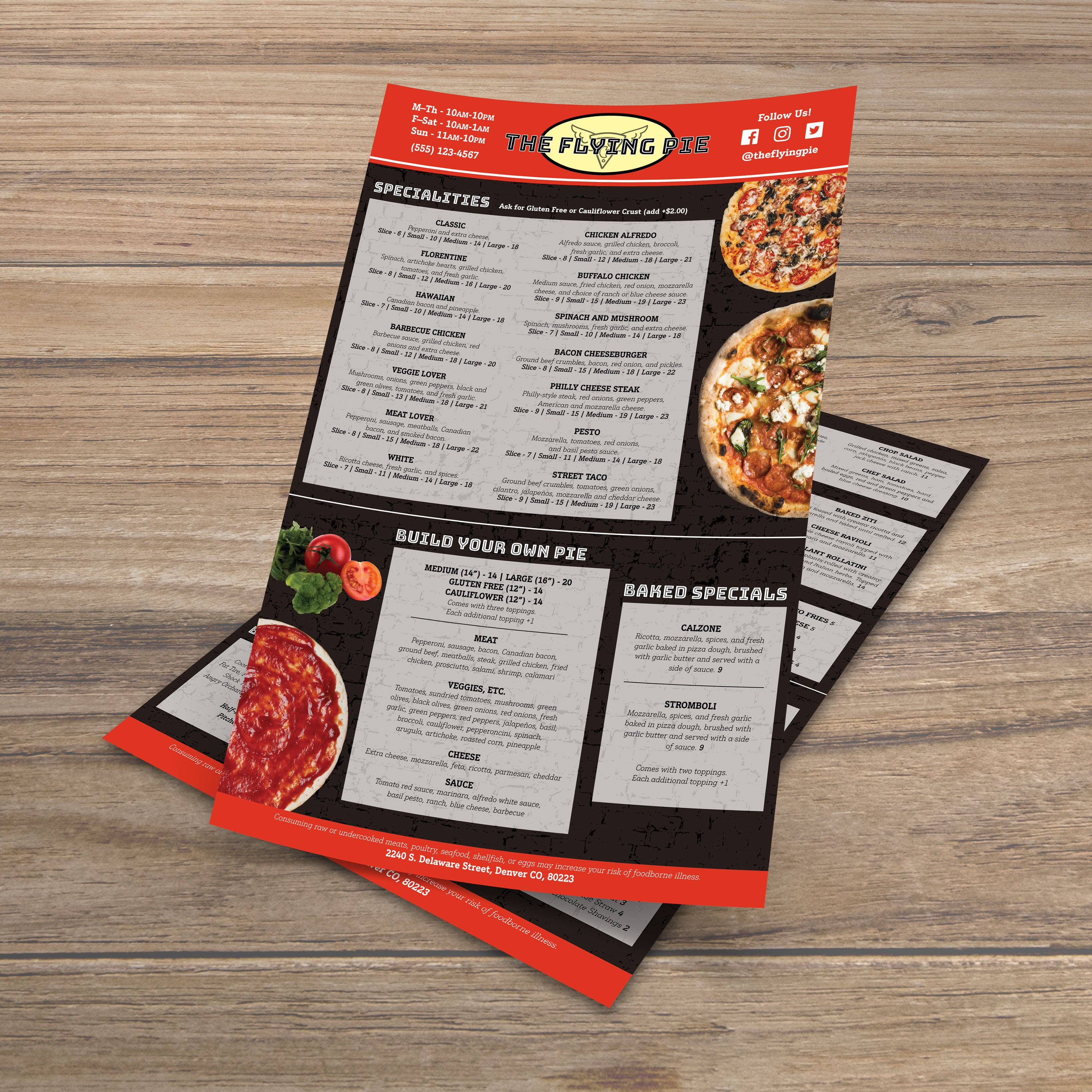 The Flying Pie Template 11" x 17" - TerraSlate Inc.