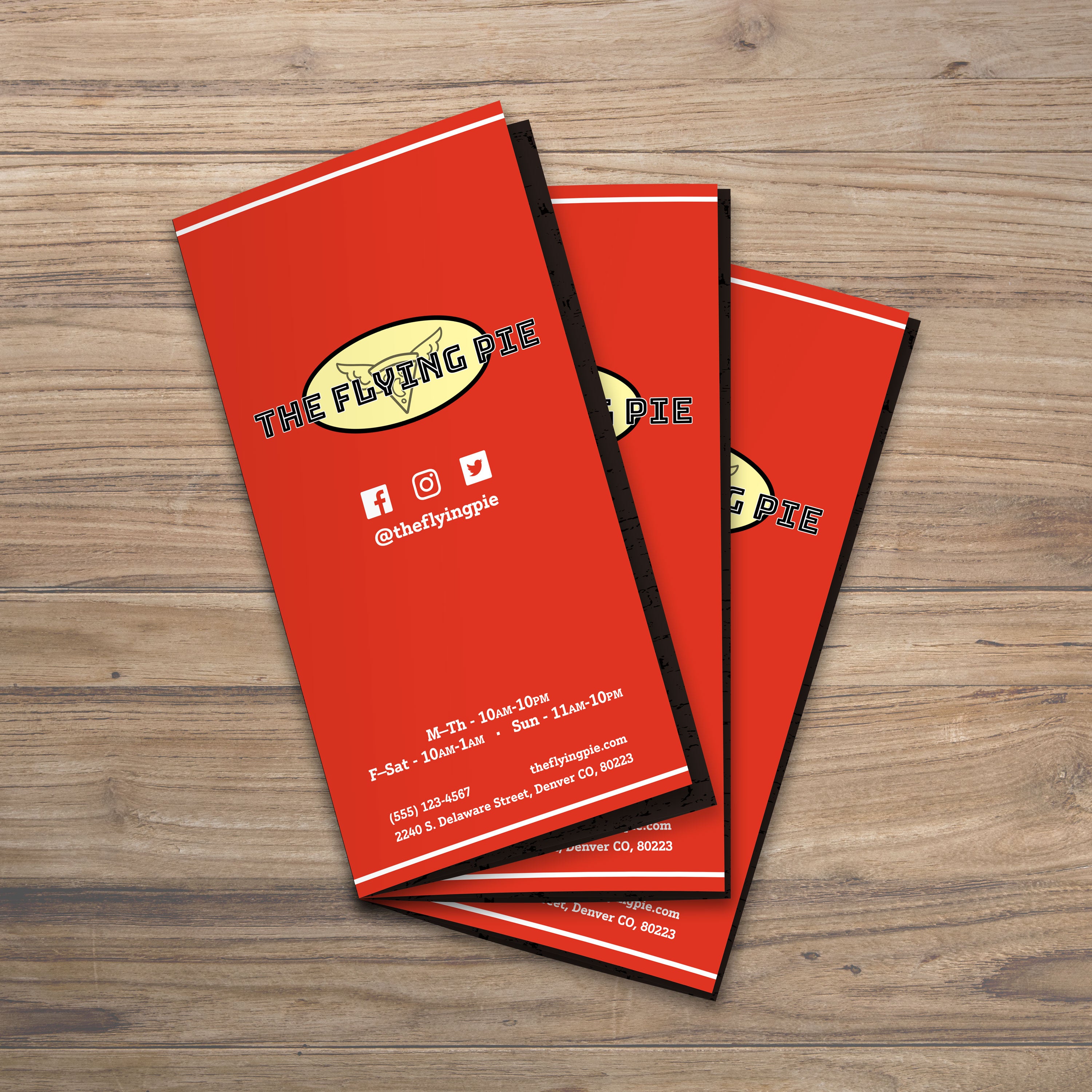 The Flying Pie Template 11" x 17" Trifold - TerraSlate Inc.