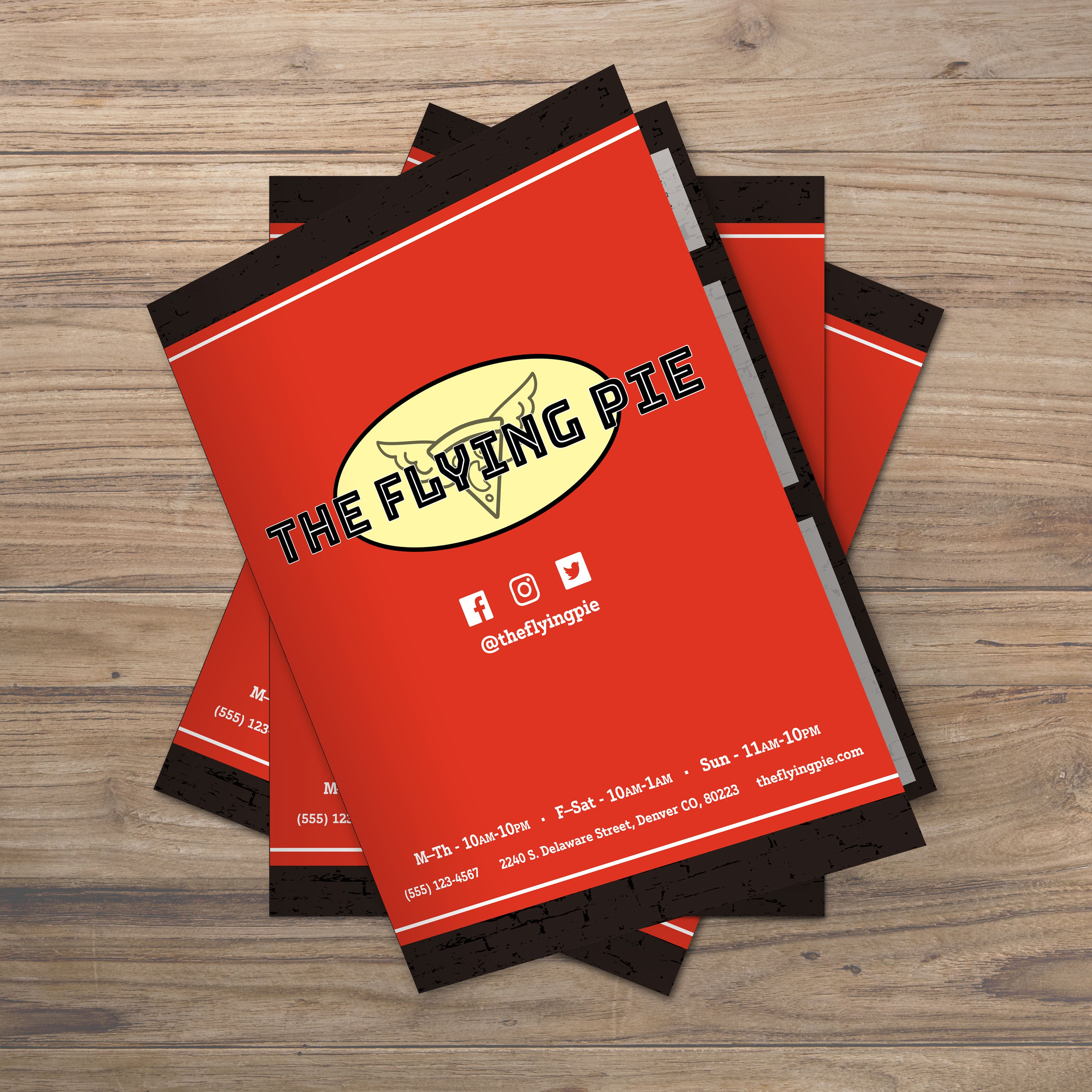 The Flying Pie Template 12" x 18" Bifold - TerraSlate Inc.
