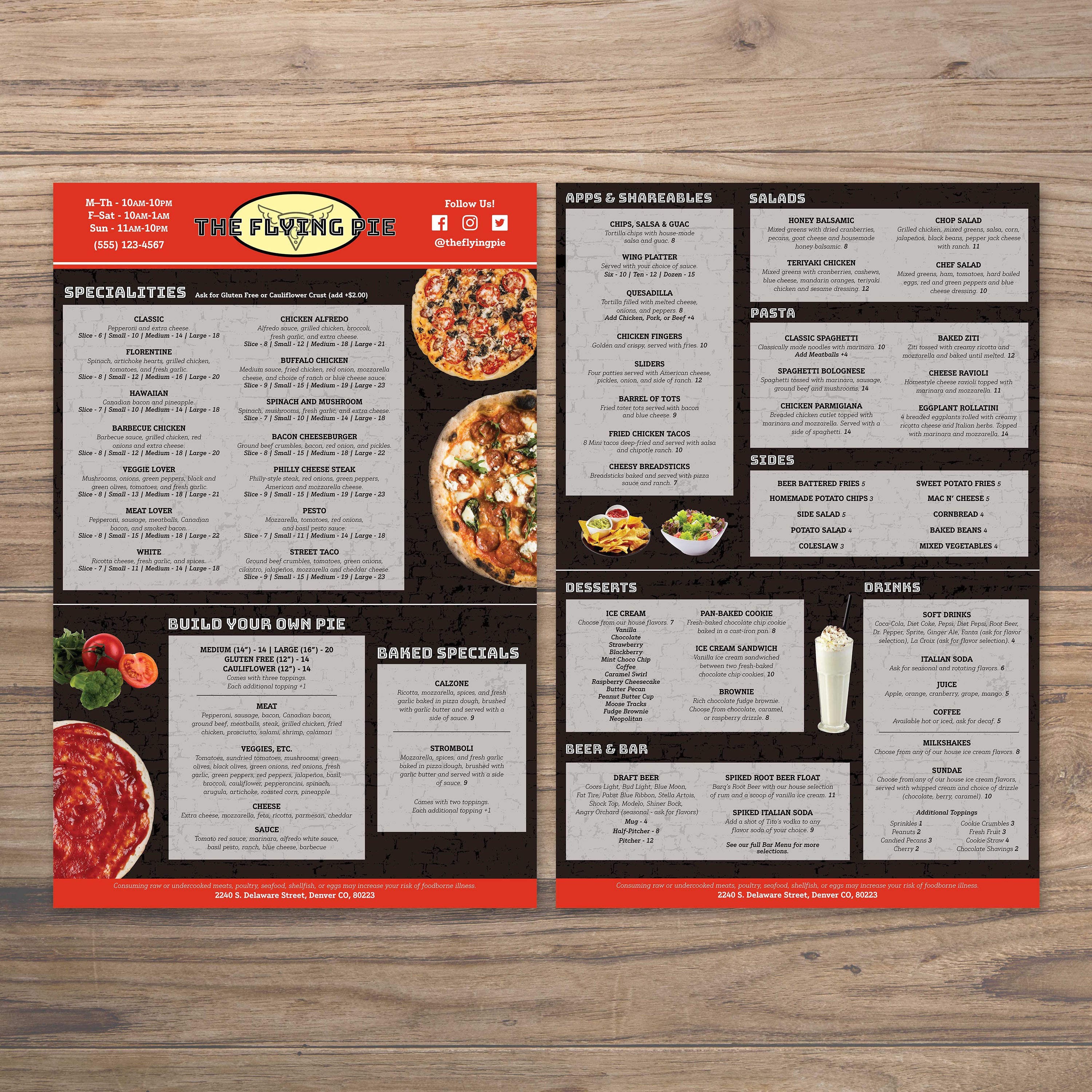 The Flying Pie Template 12" x 18" - TerraSlate Inc.