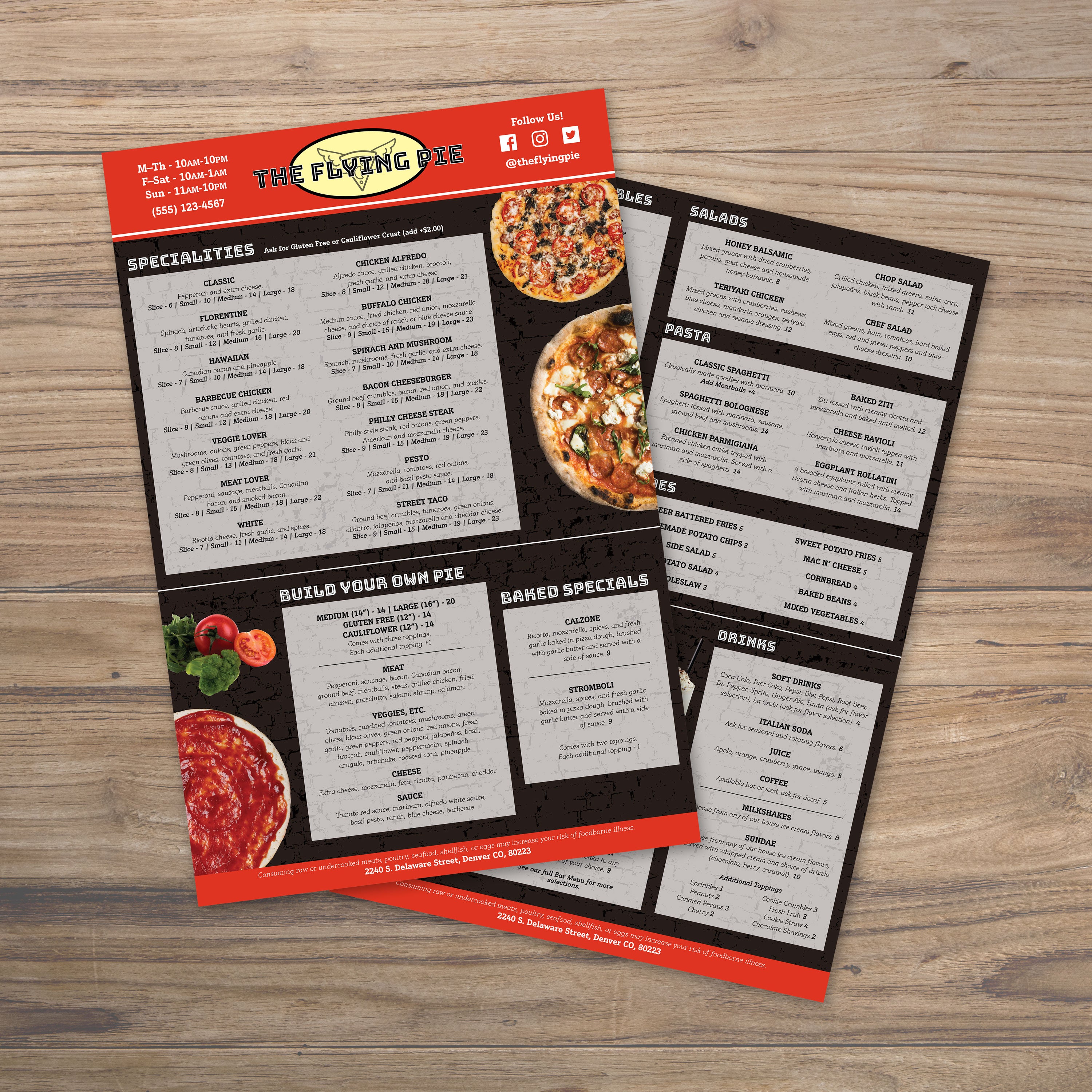 The Flying Pie Template 12" x 18" - TerraSlate Inc.