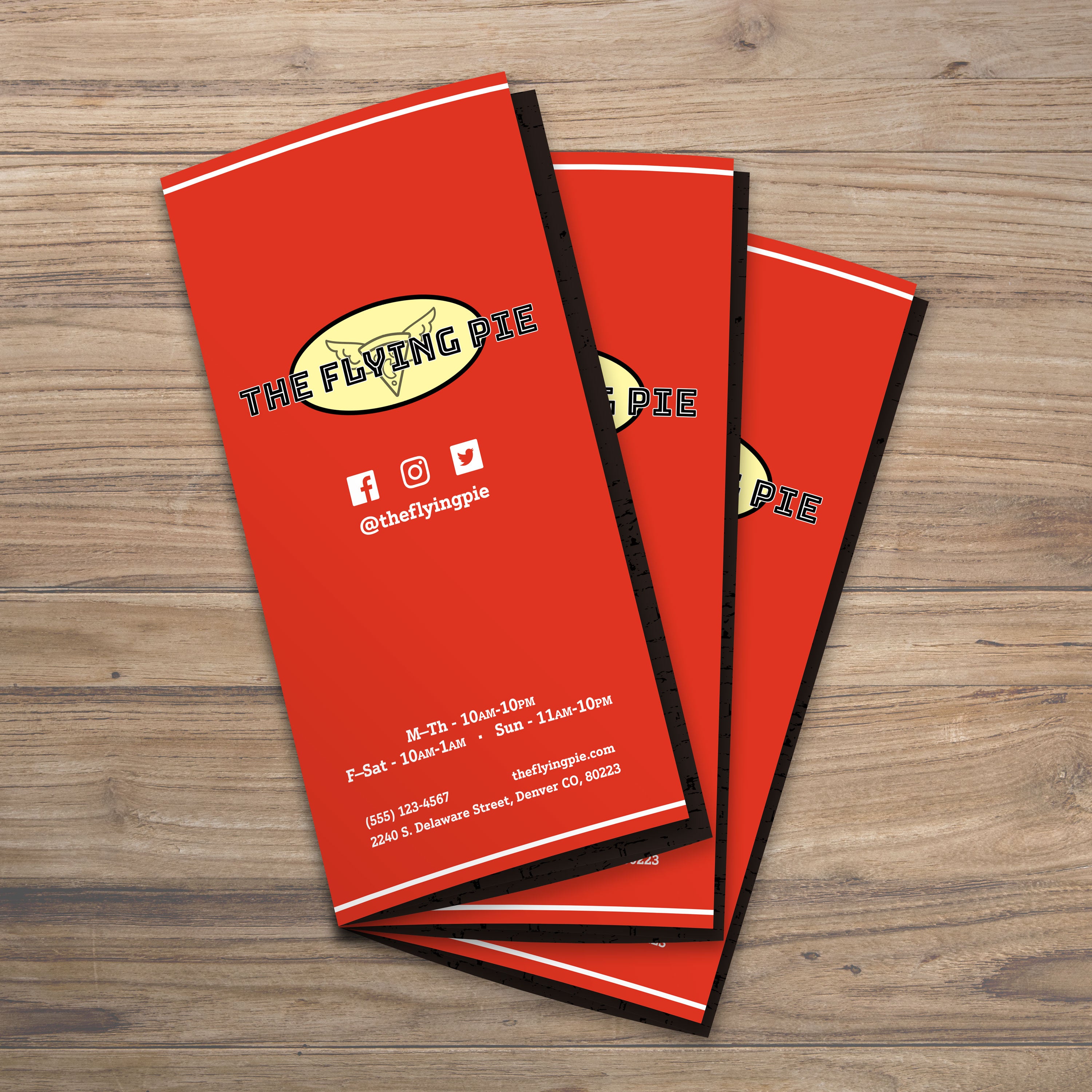 The Flying Pie Template 12" x 18" Trifold - TerraSlate Inc.