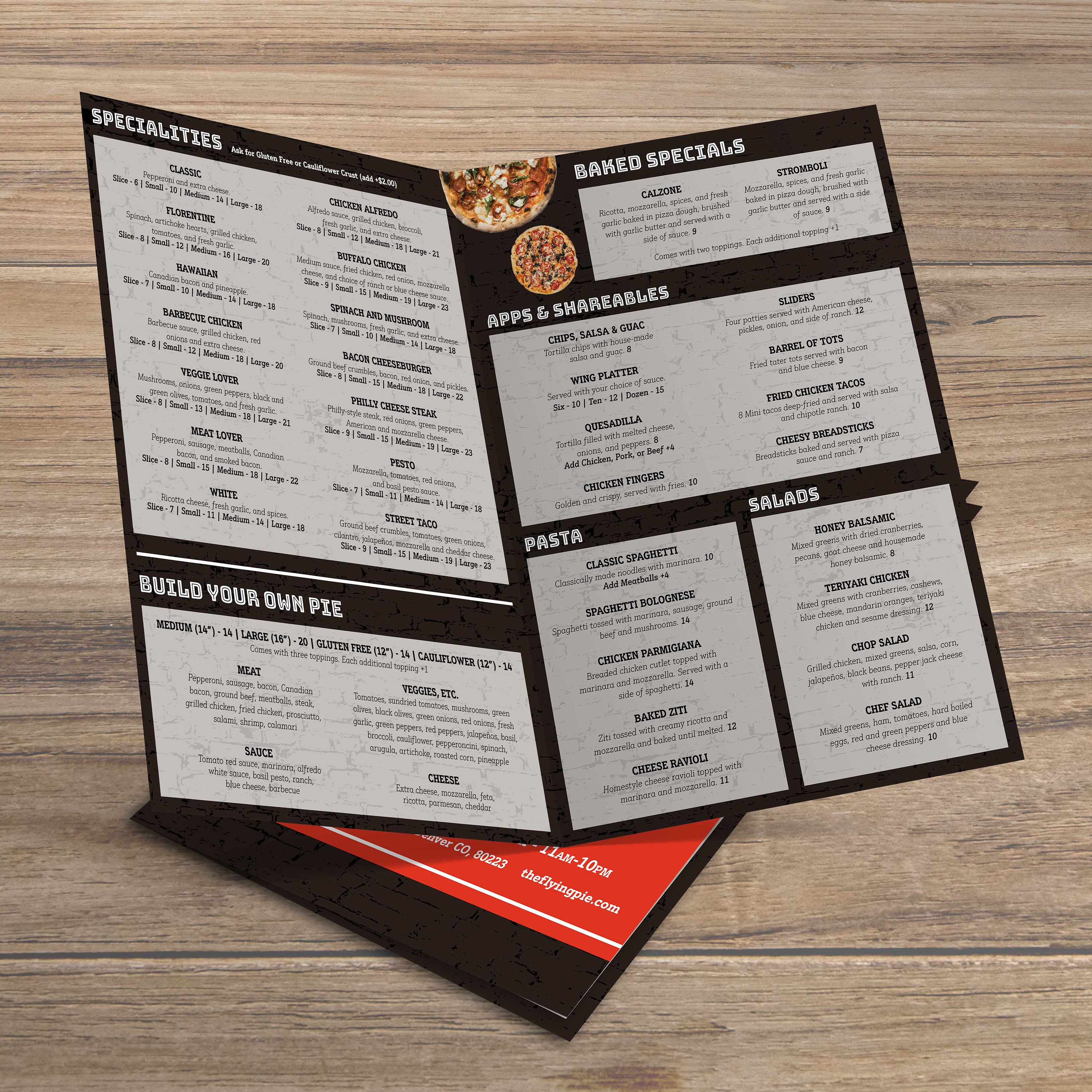 The Flying Pie Template 13" x 19" Bifold - TerraSlate Inc.