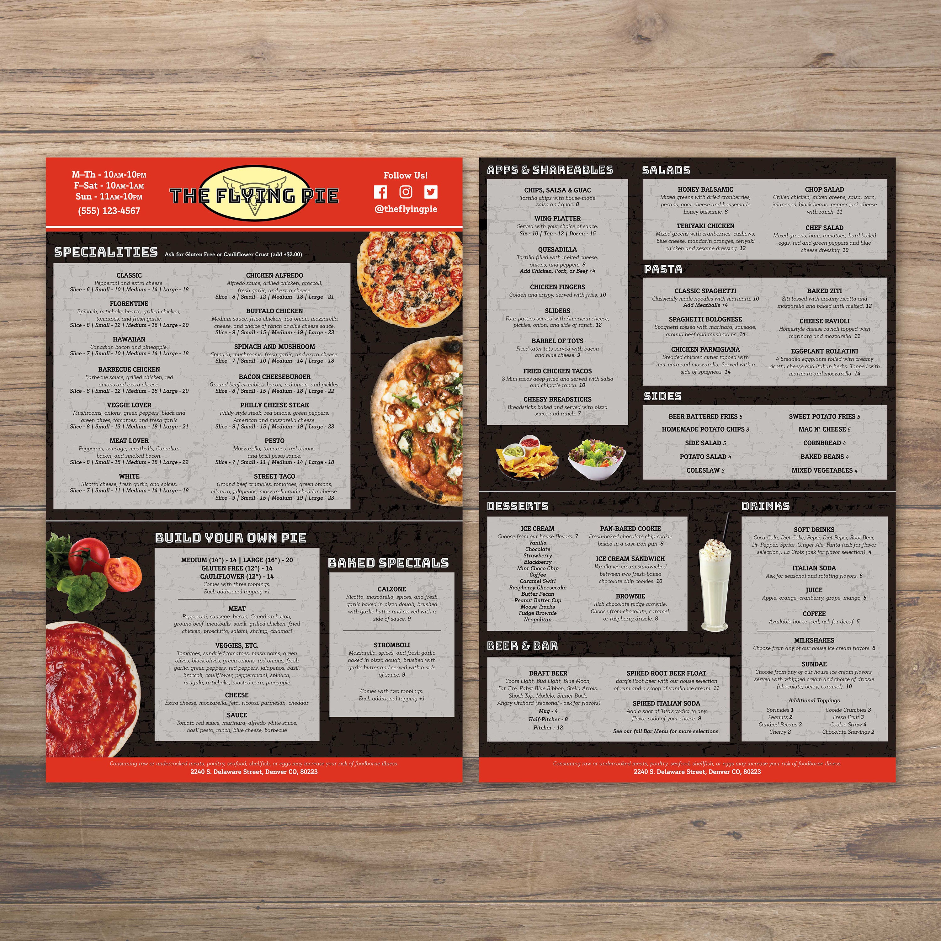 The Flying Pie Template 13" x 19" - TerraSlate Inc.