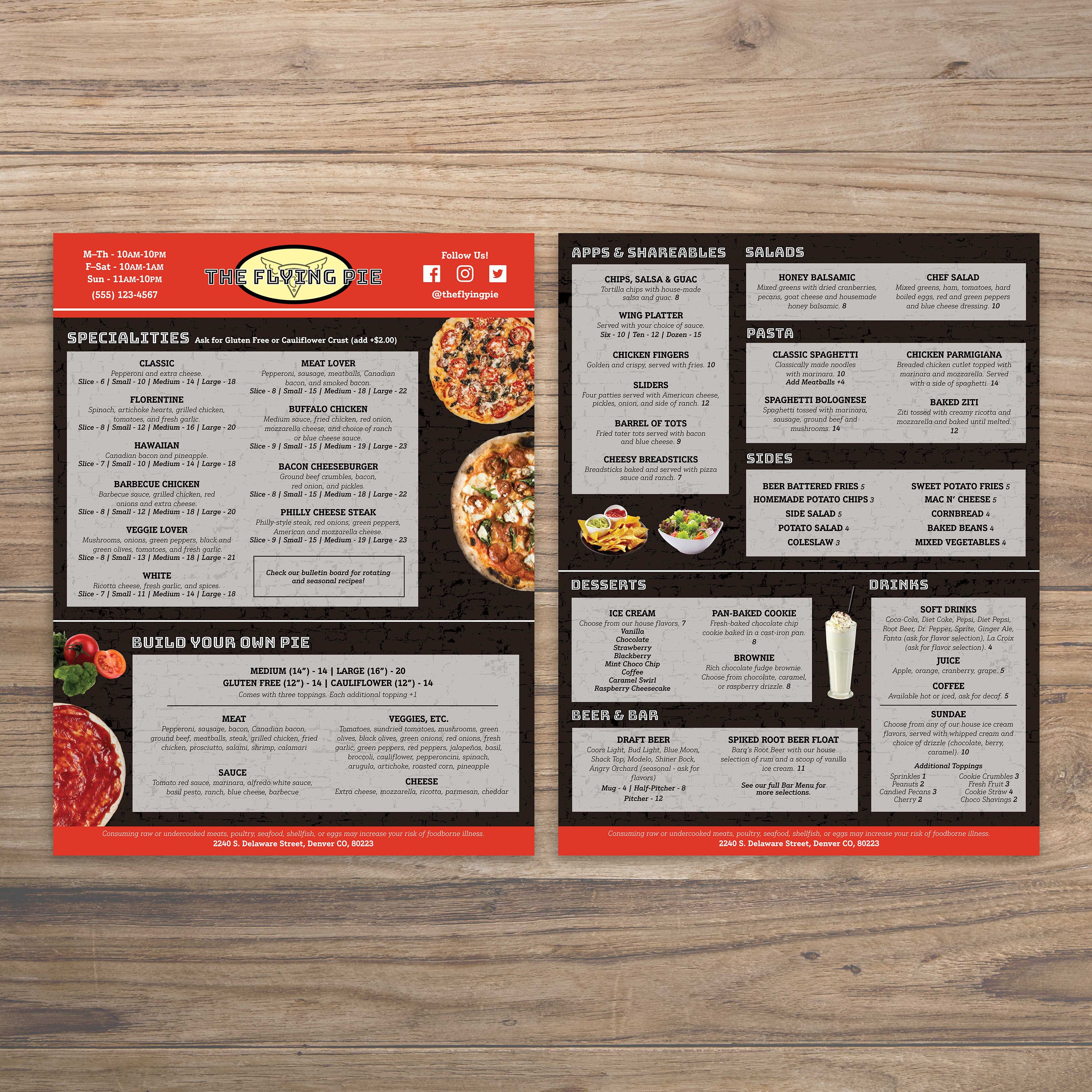 The Flying Pie Template 8.5" x 11" - TerraSlate Inc.