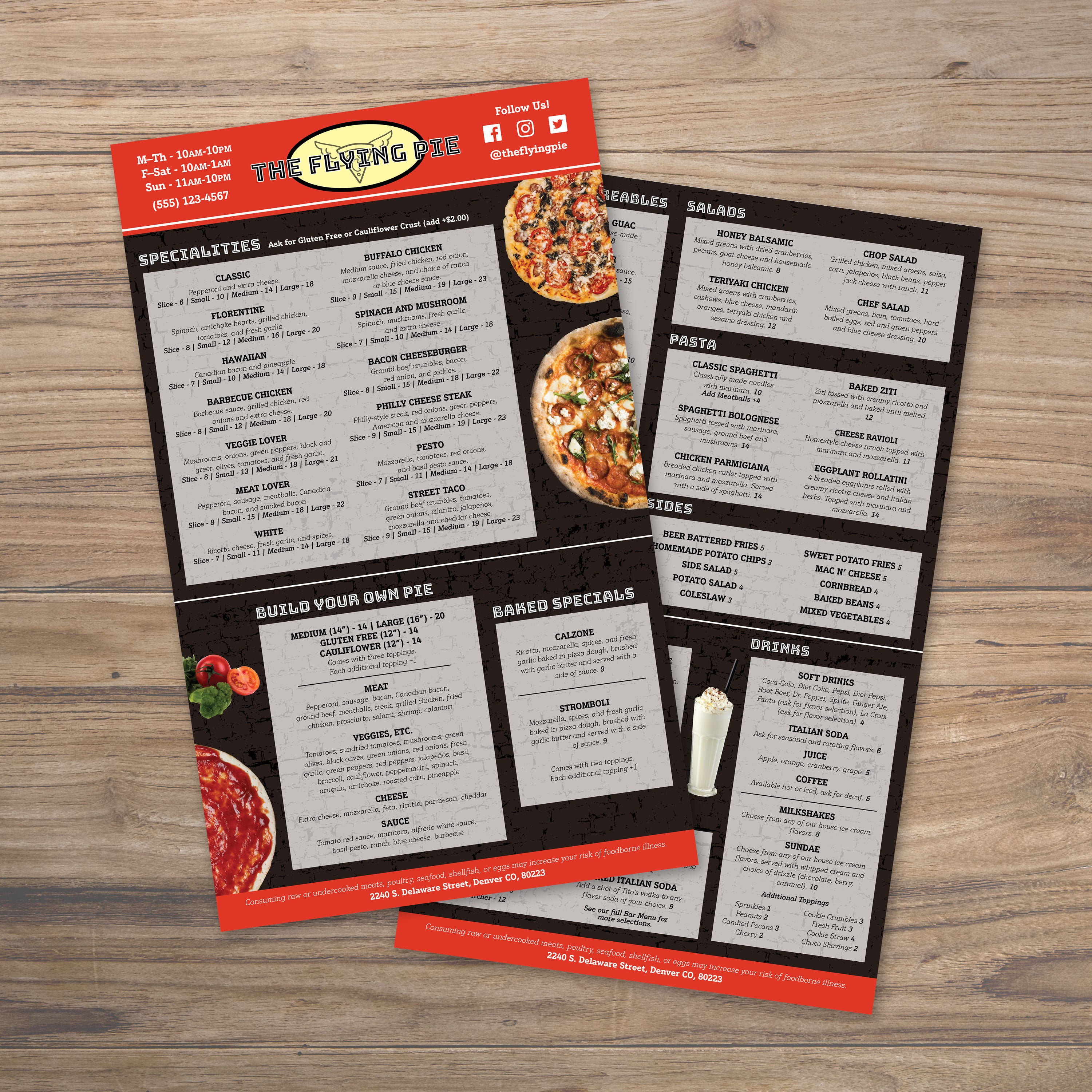 The Flying Pie Template 8.5" x 14" - TerraSlate Inc.