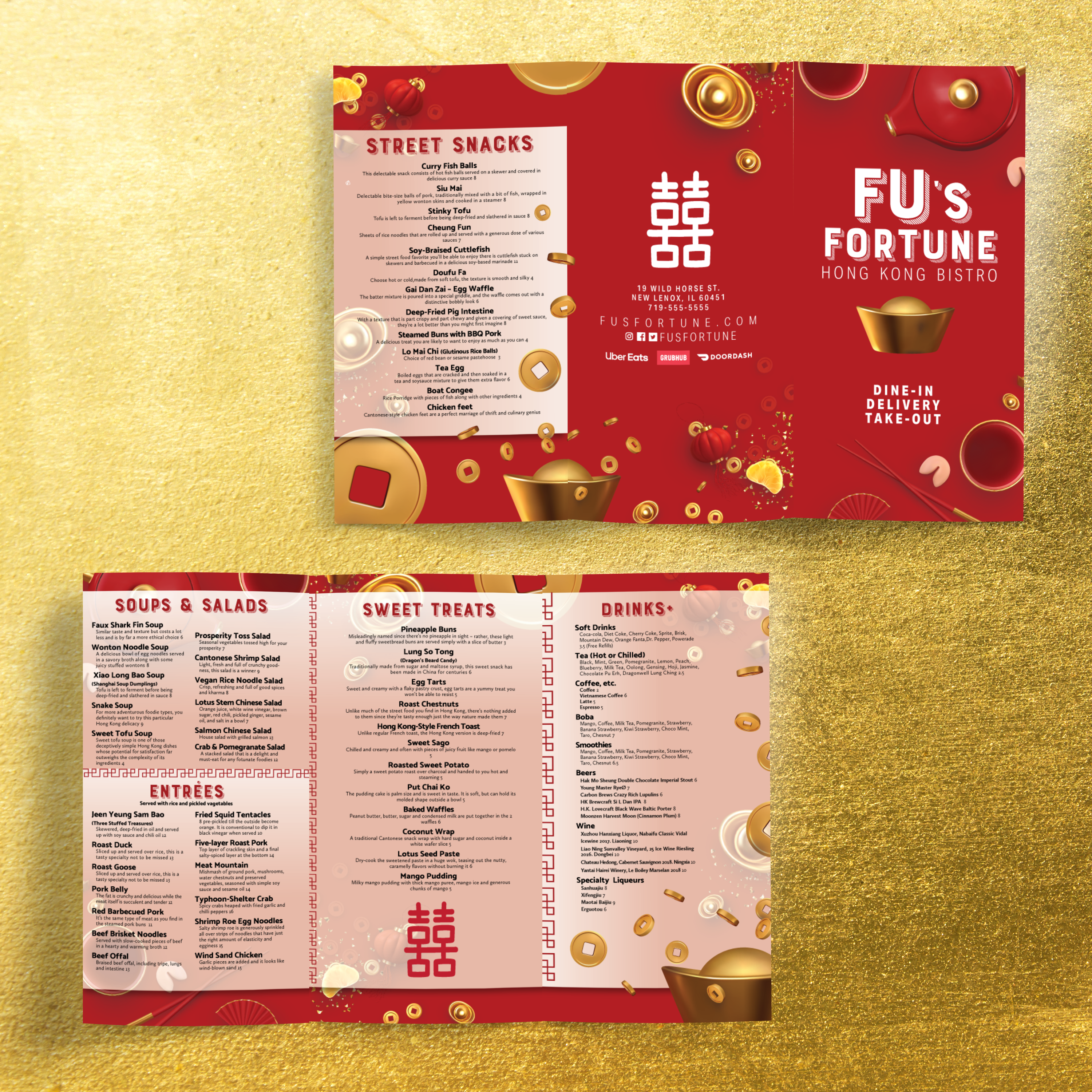 Fu's Fortune Template 11" x 17" Trifold - TerraSlate Inc.