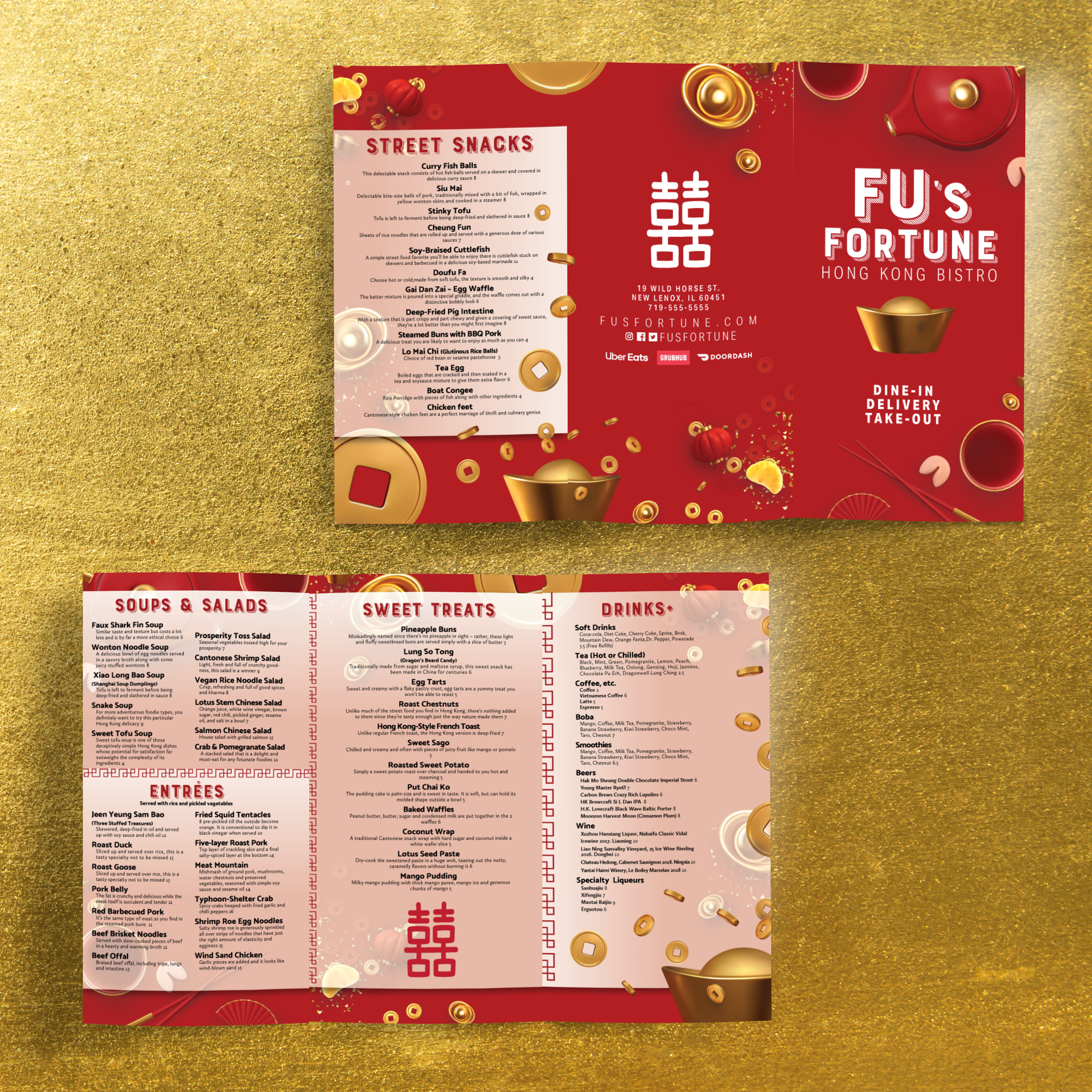 Fu's Fortune Template 11" x 17" Trifold - TerraSlate Inc.