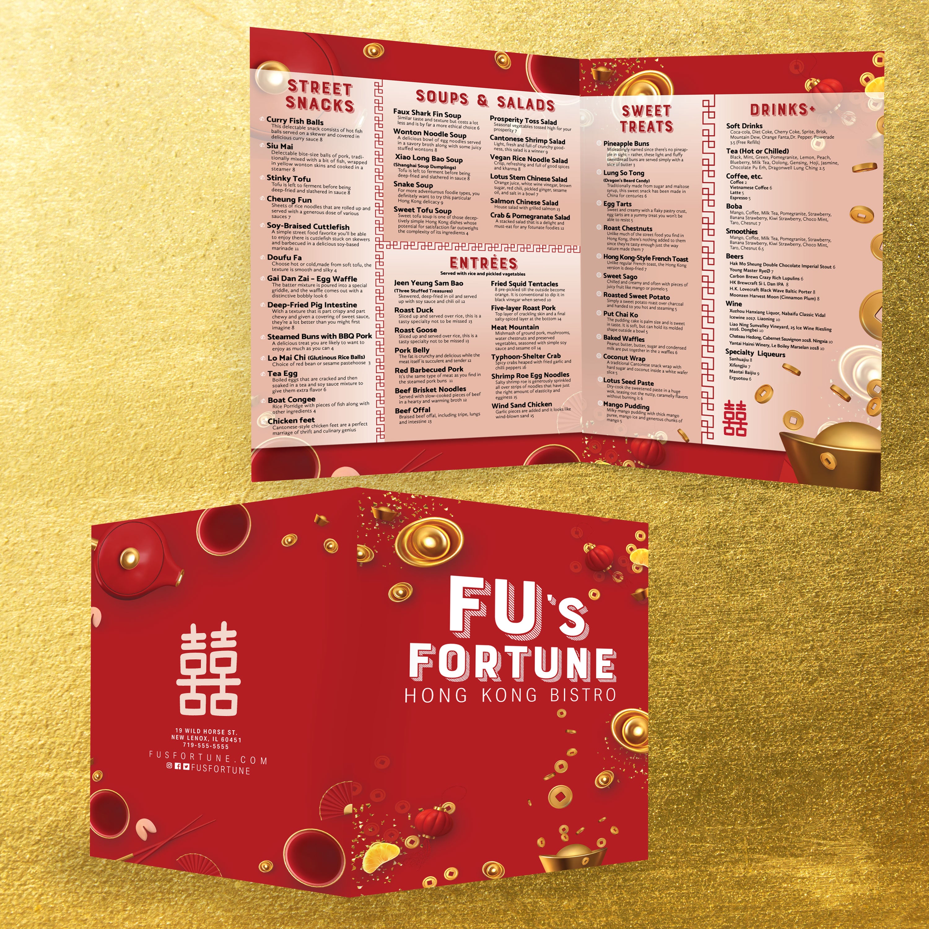 Fu's Fortune Template 13" x 19" Bifold - TerraSlate Inc.