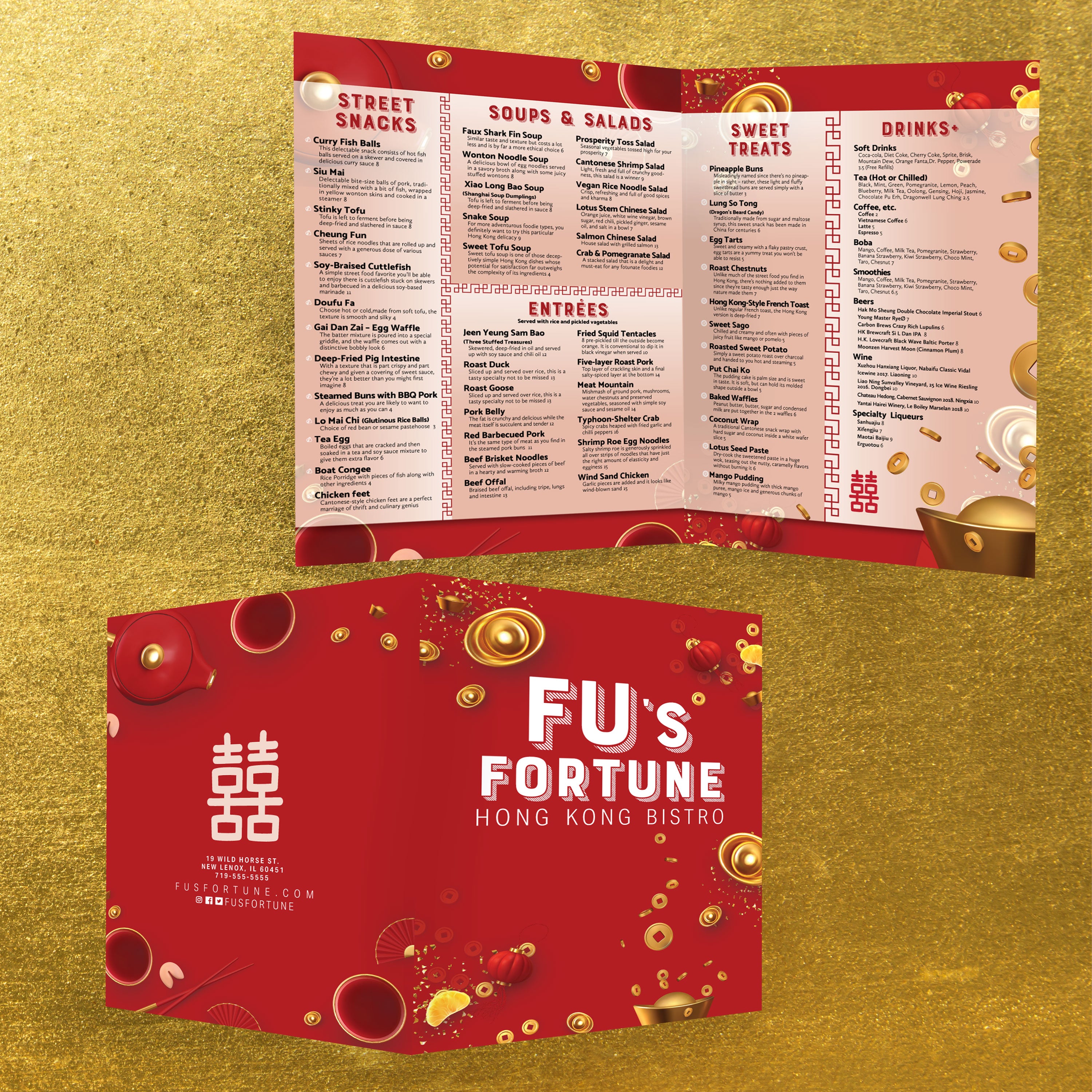 Fu's Fortune Template 13" x 19" Bifold - TerraSlate Inc.
