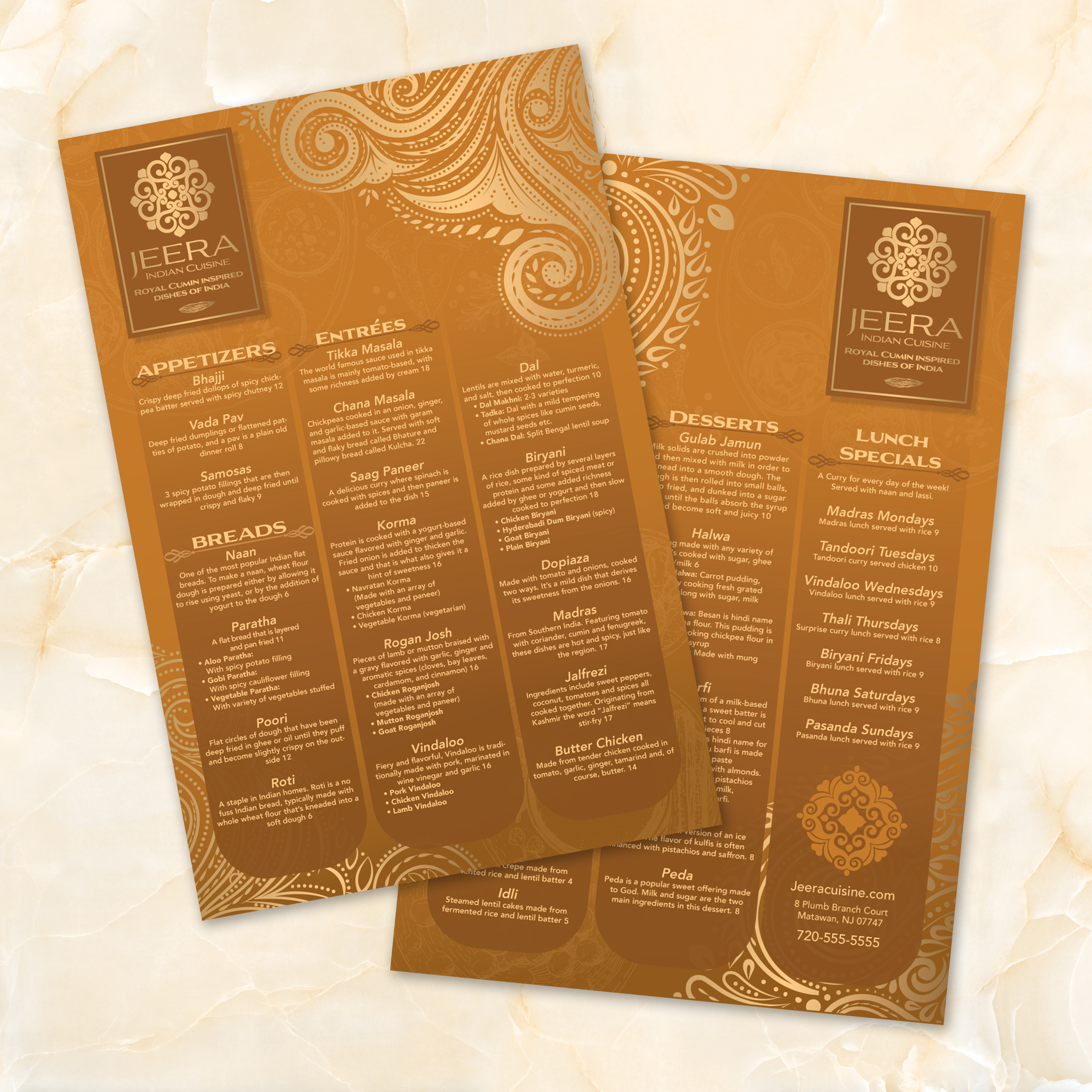 Jeera Indian Template 12" x 18" - TerraSlate Inc.