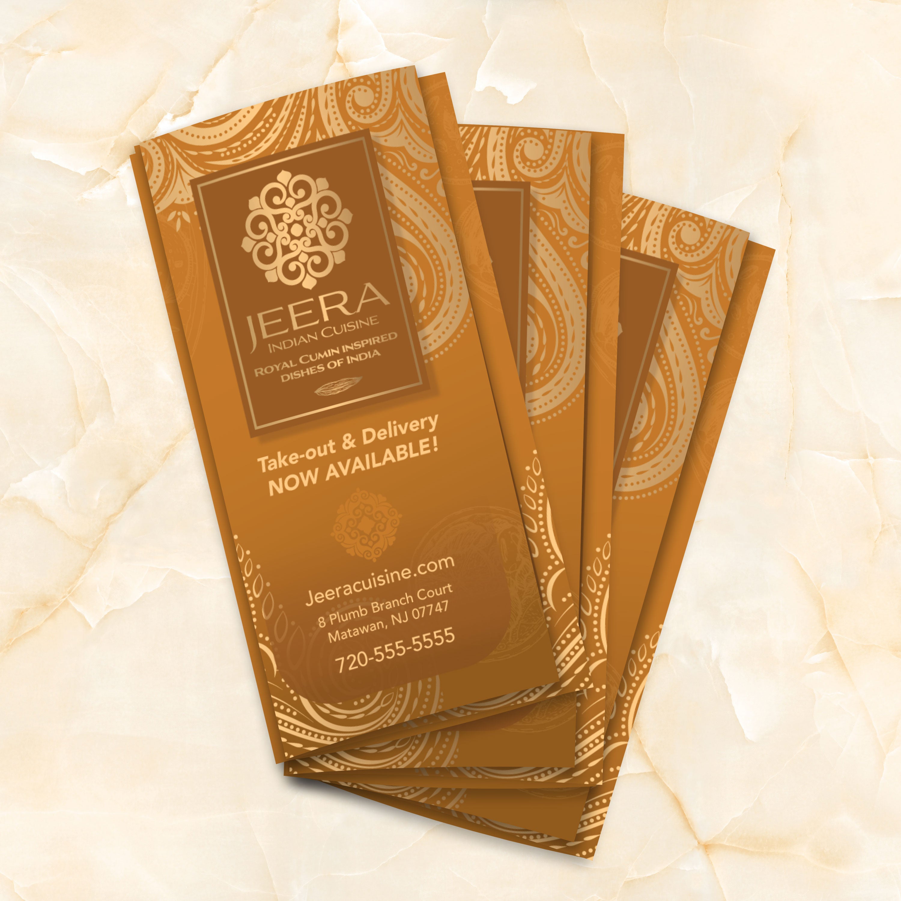 Jeera Indian Template 13" x 19" Trifold - TerraSlate Inc.