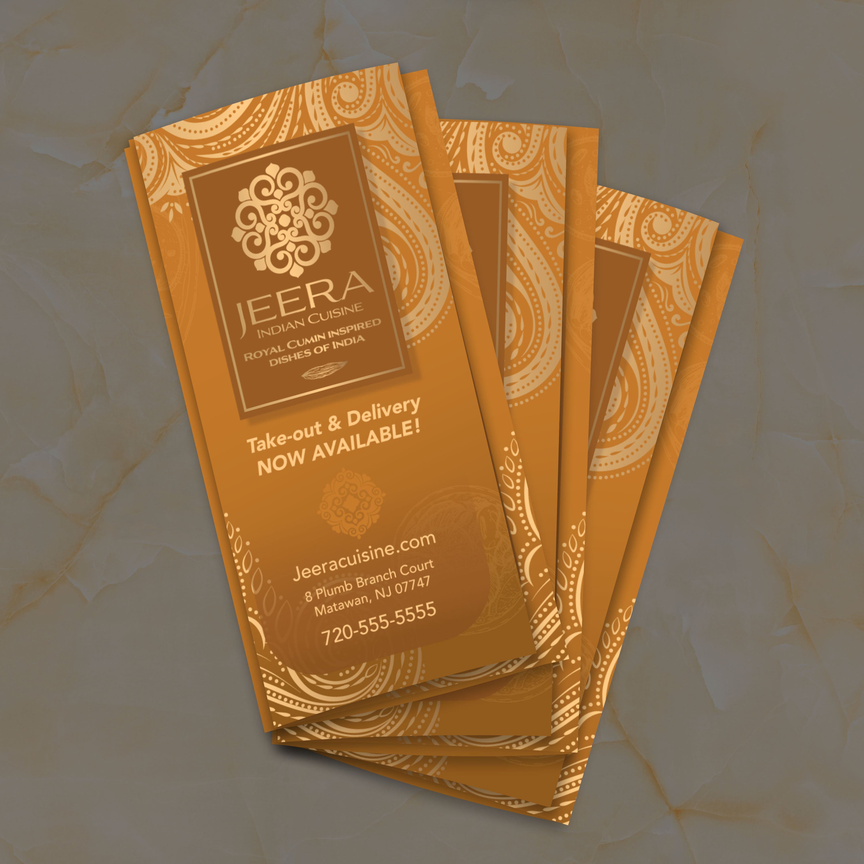 Jeera Indian Template 13" x 19" Trifold - TerraSlate Inc.