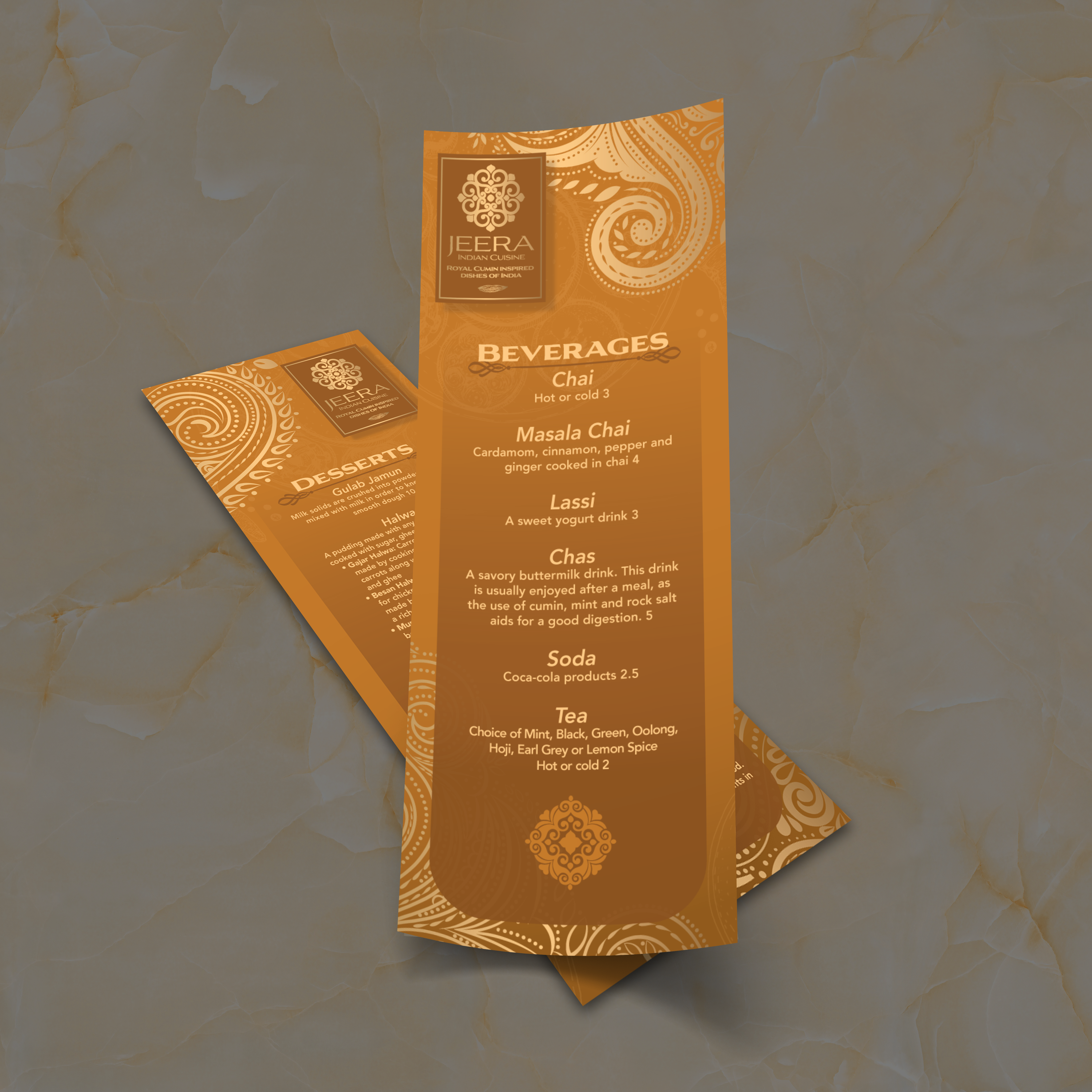 Jeera Indian Template 4.25" x 11" - TerraSlate Inc.