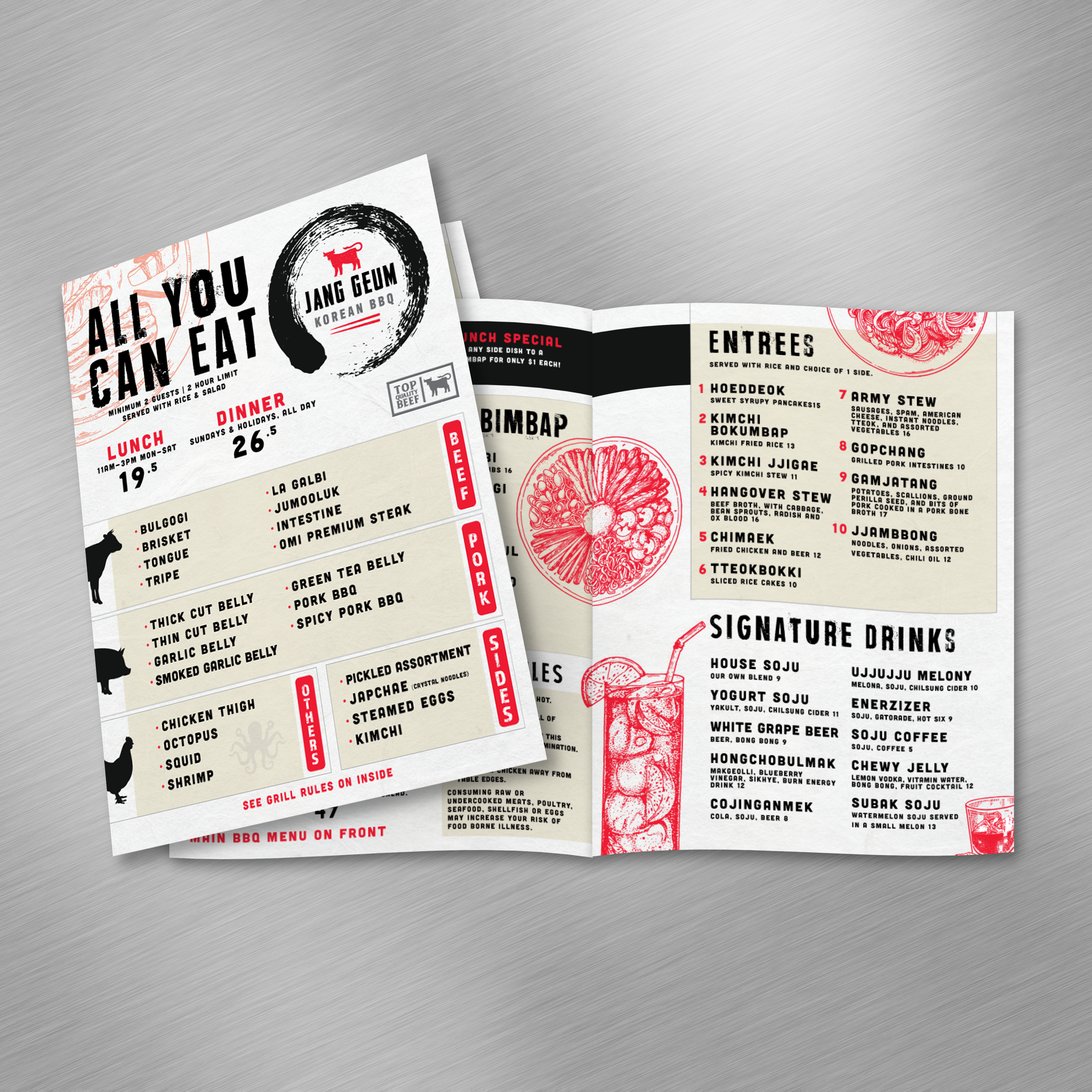 Korean BBQ Template 11" x 17" Bifold - TerraSlate Inc.